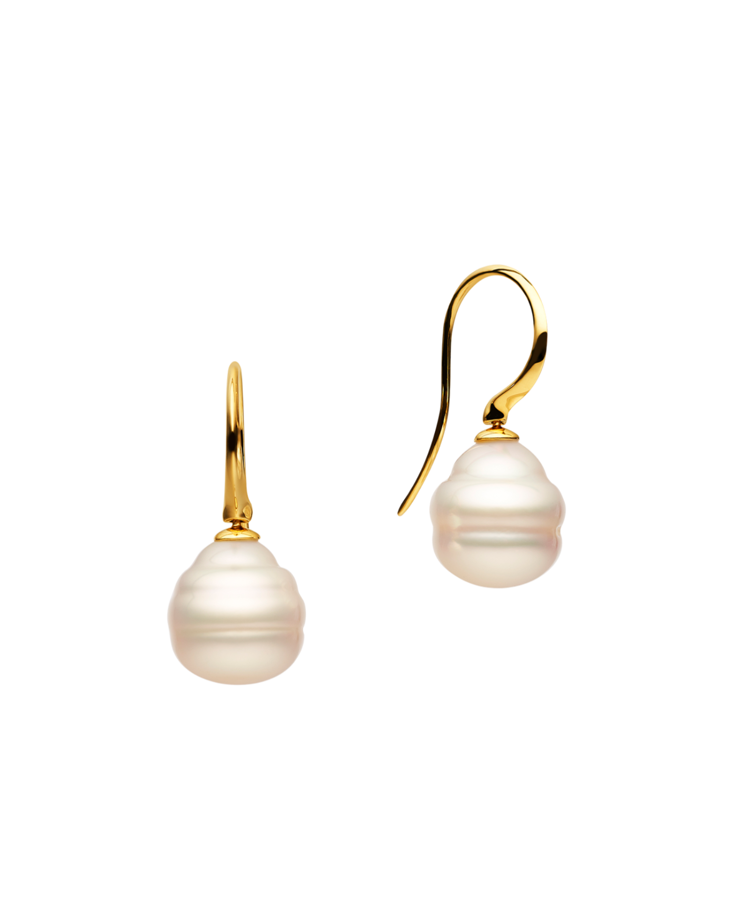 10 11mm Circle Pearl Shepherd Hook Earrings Yellow Gold C18e42ypc11