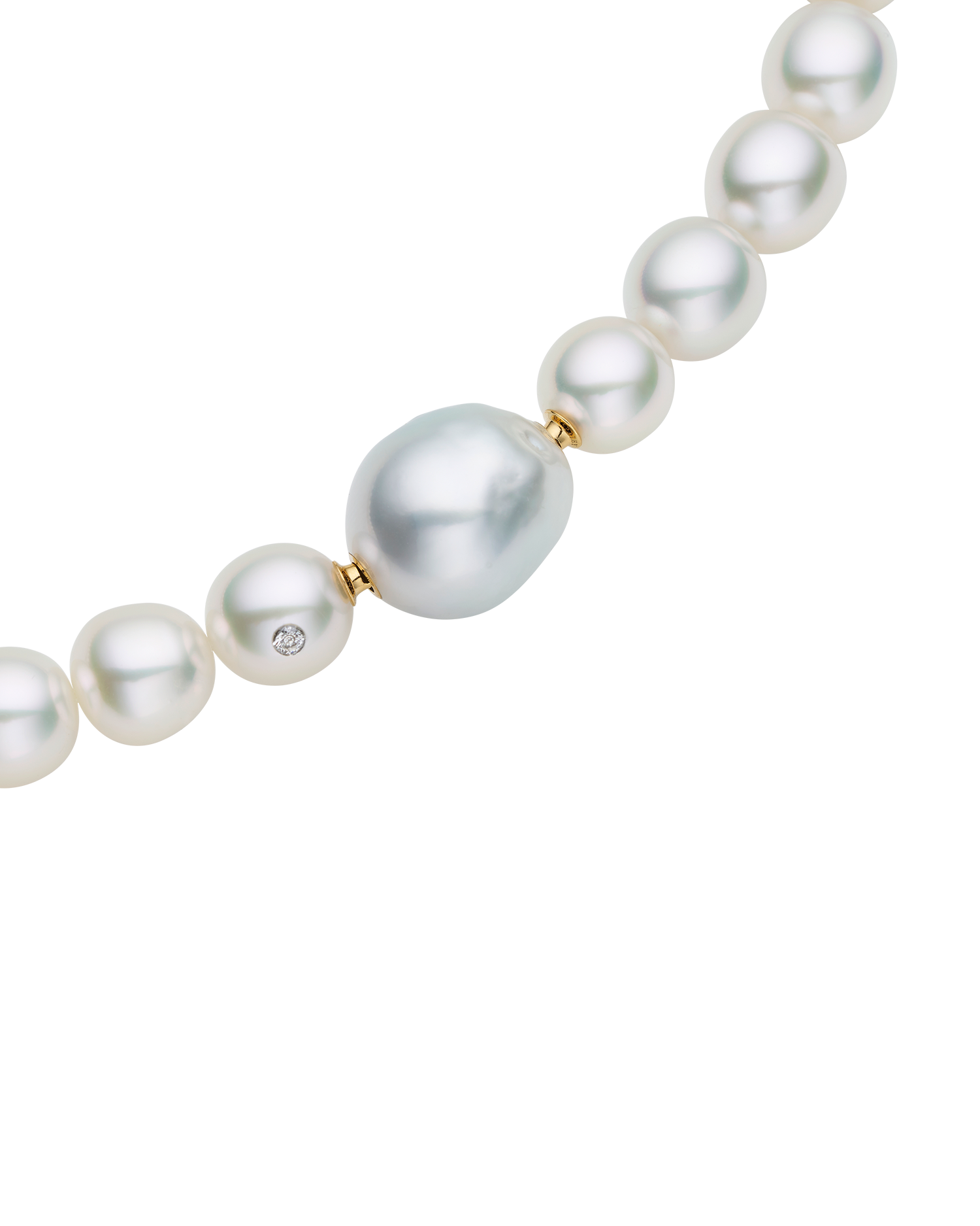 Baroque Pearl Clasp | 15mm Baroque Pearl and Yellow Gold 2