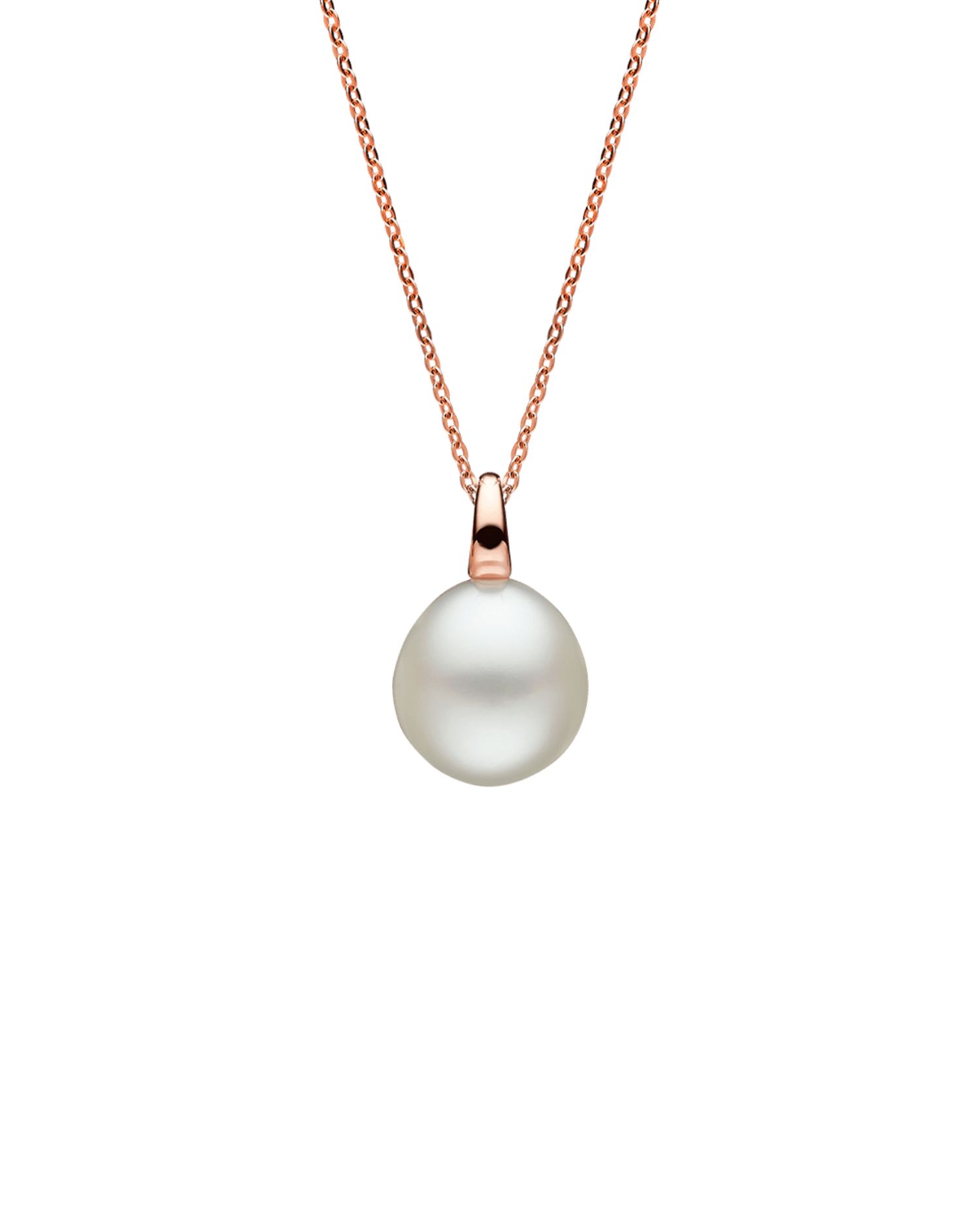 Bianca 13mm OvalDrop Pearl Pendant Rose Gold C19P36RPO13