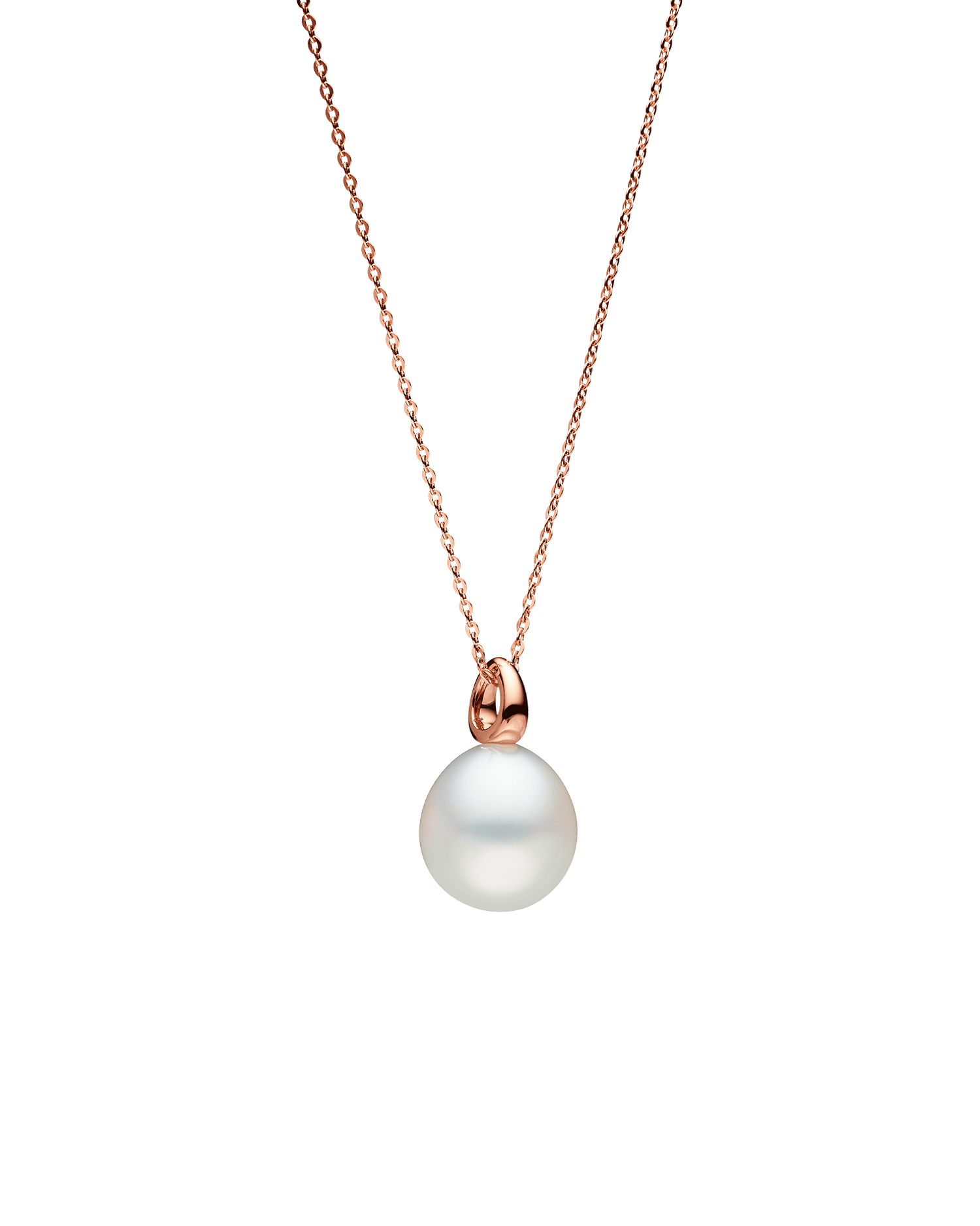 Bianca Pearl Pendant | 14mm Oval Pearl and Rose Gold 2