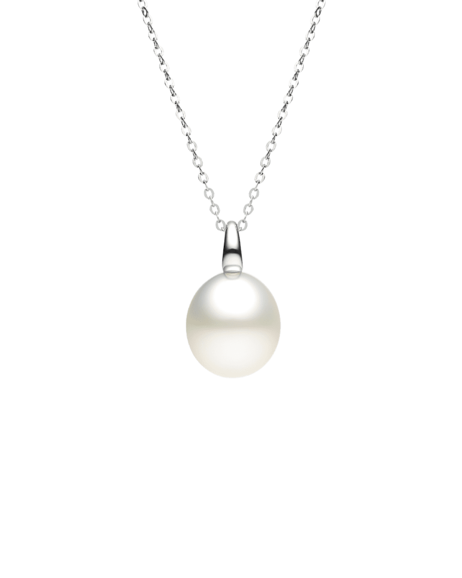 Bianca Pearl Pendant | 14mm Oval Pearl and White Gold Bianca Pearl Pendant | 14mm Oval Pearl and White Gold