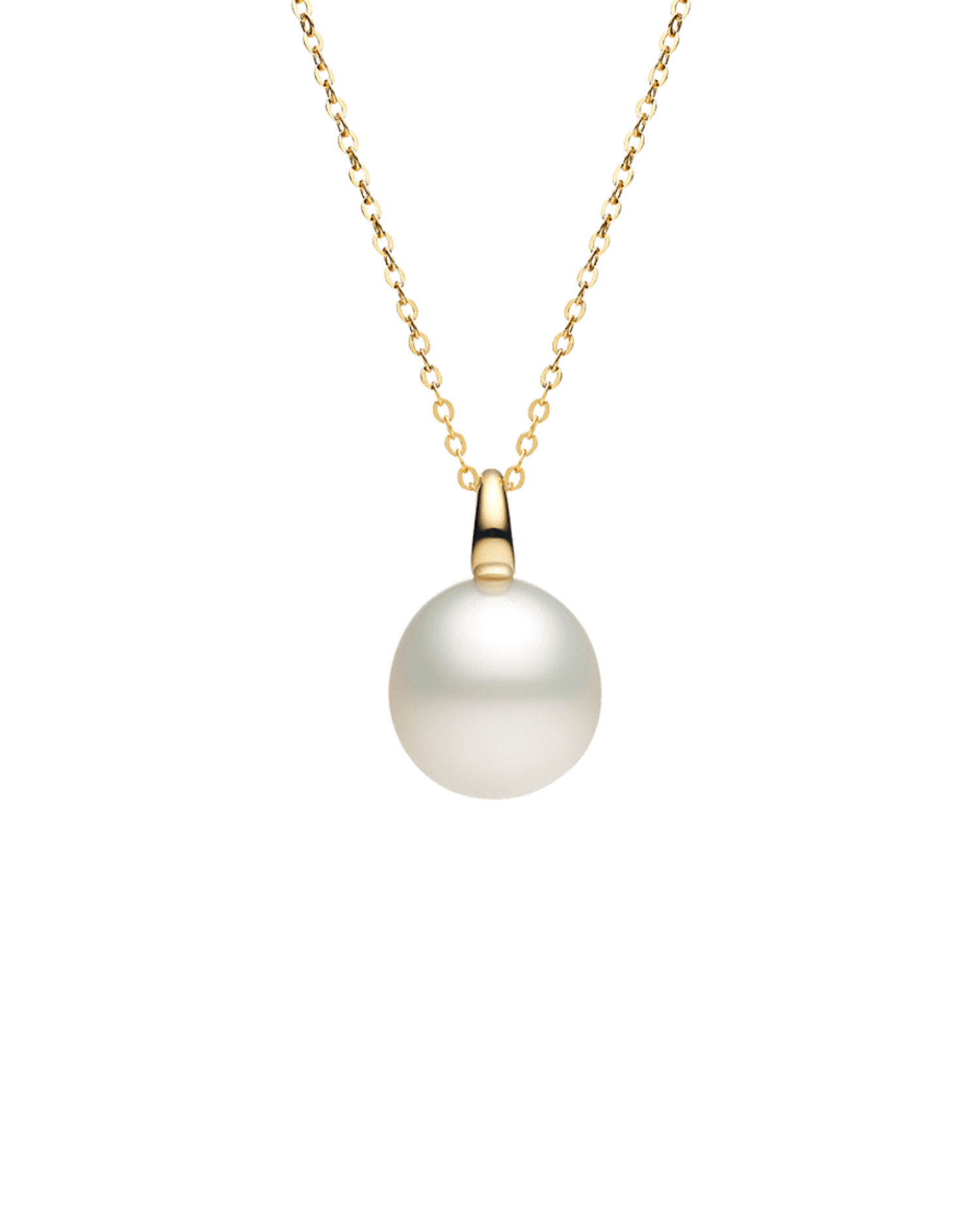 Bianca Pearl Pendant | 14mm Oval Pearl and Yellow Gold 1