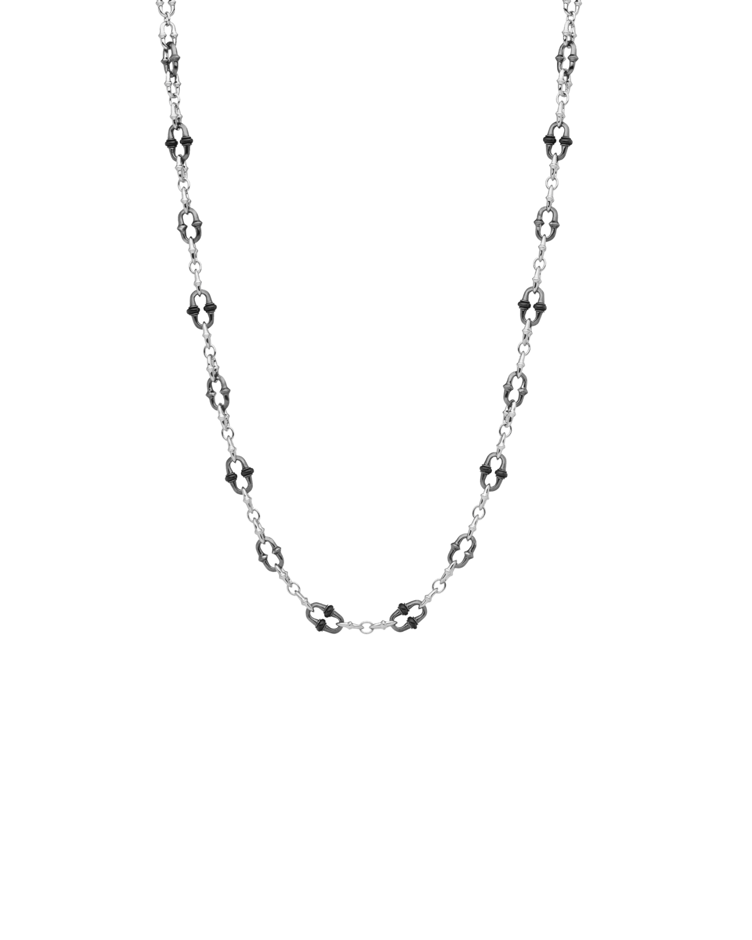 Black Spinel Dive Chain Necklace D24C65W 1