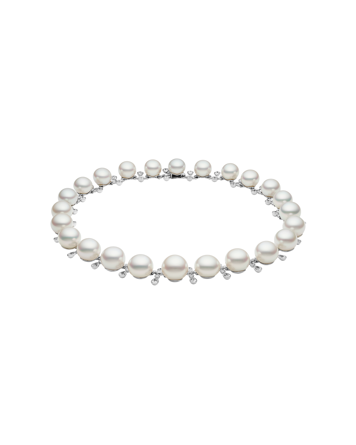 Button Wave Pearl Collier I25N07PPB15