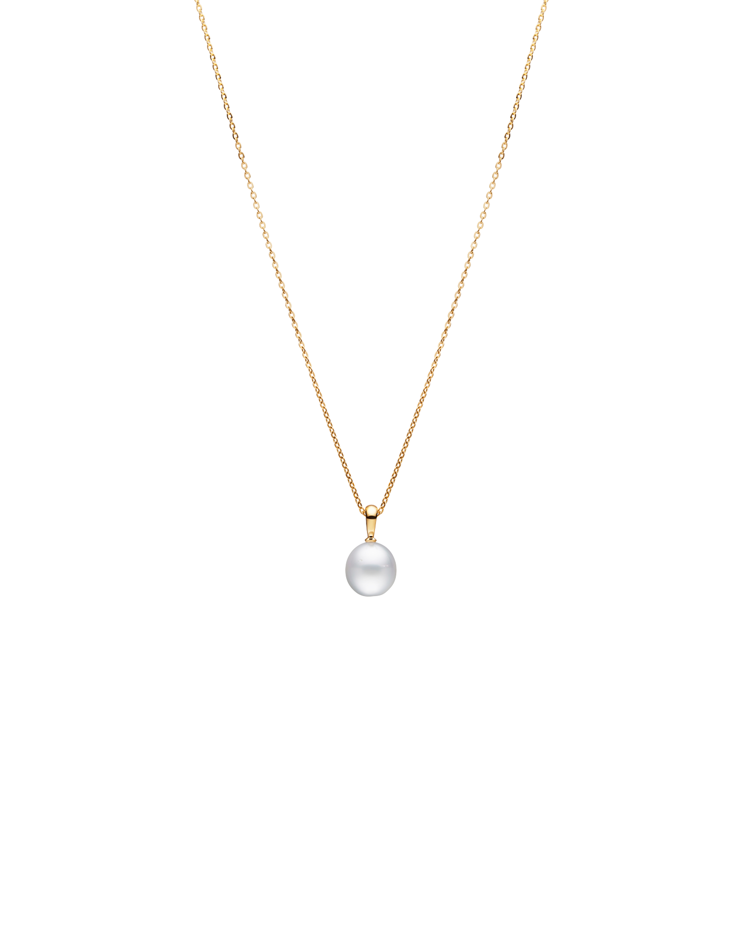 Classic Pearl Necklace | 9mm Pearl and Yellow Gold