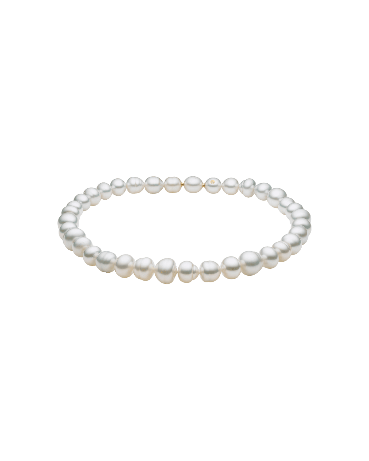 Delfini Pearl Choker Strand Necklace | 10-14mm Pearls and Rose Gold 2