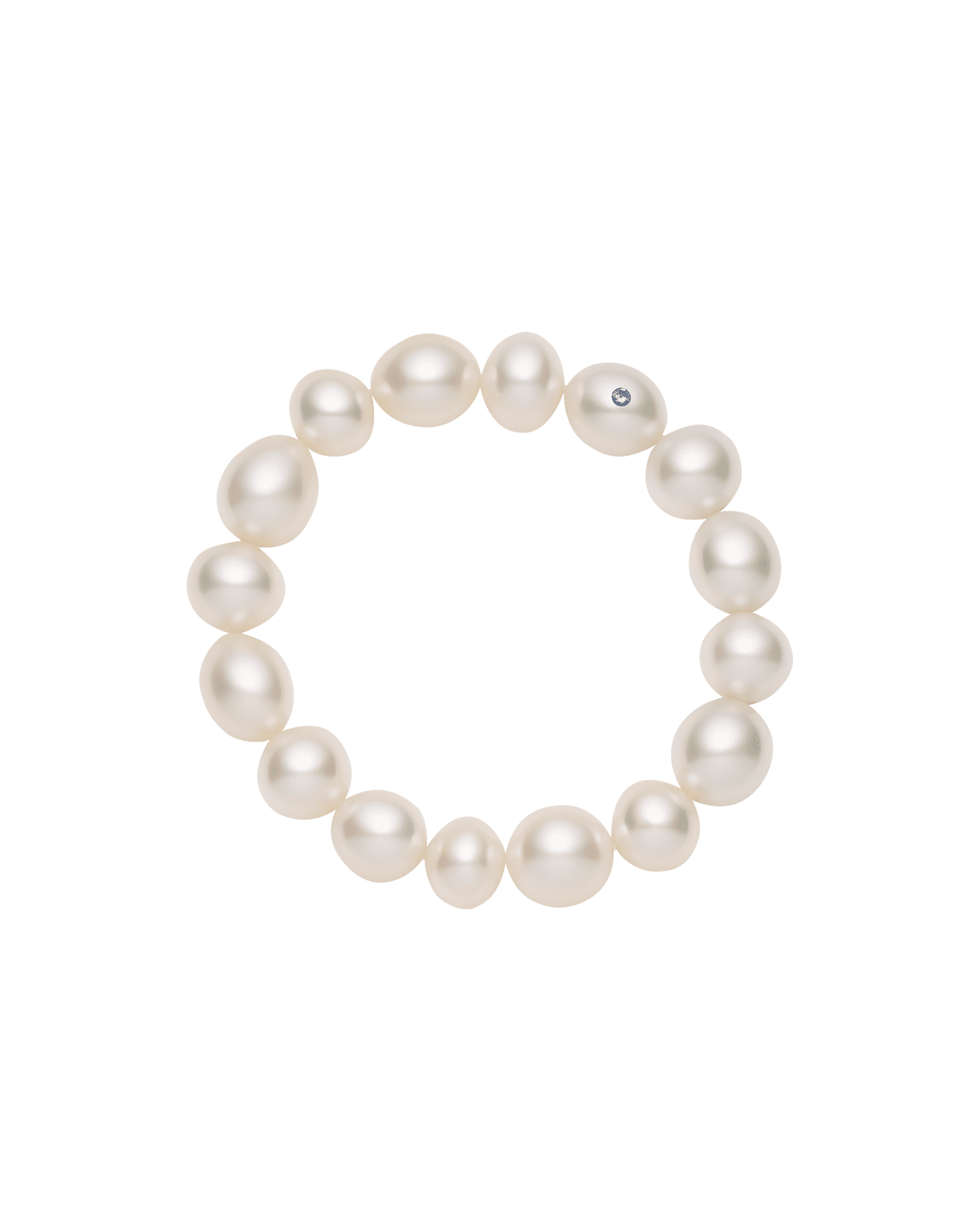 Delfini Blue Pearl Strand Bracelet | 11-12mm Pearls and Blue Sapphire 1