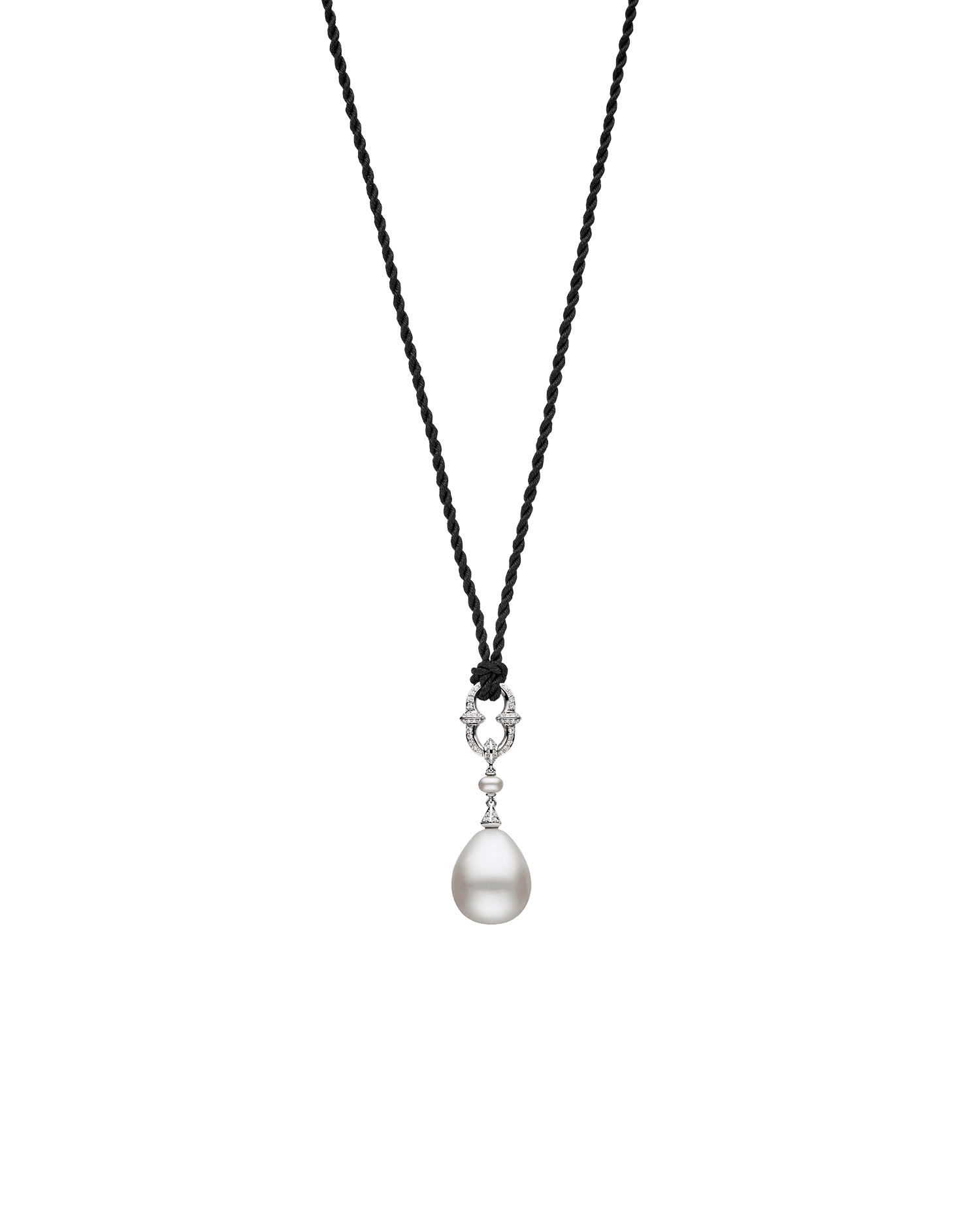 Diamond Anchor Link Pearl Pendant D24P60WPD15 3