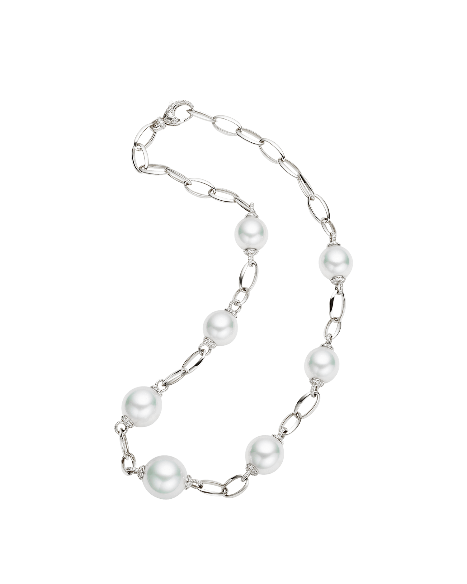 Paspaley Diamond Keel Edge Pearl Necklace R11N14WPO12