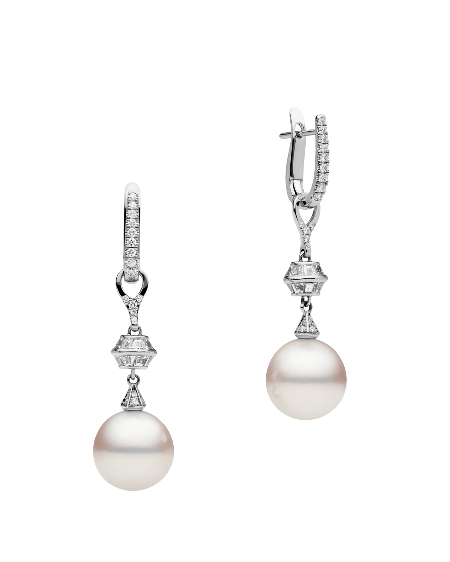 Diamond Sea Buoy Pearl Earring Enhancers White Gold H24AE52WPS12