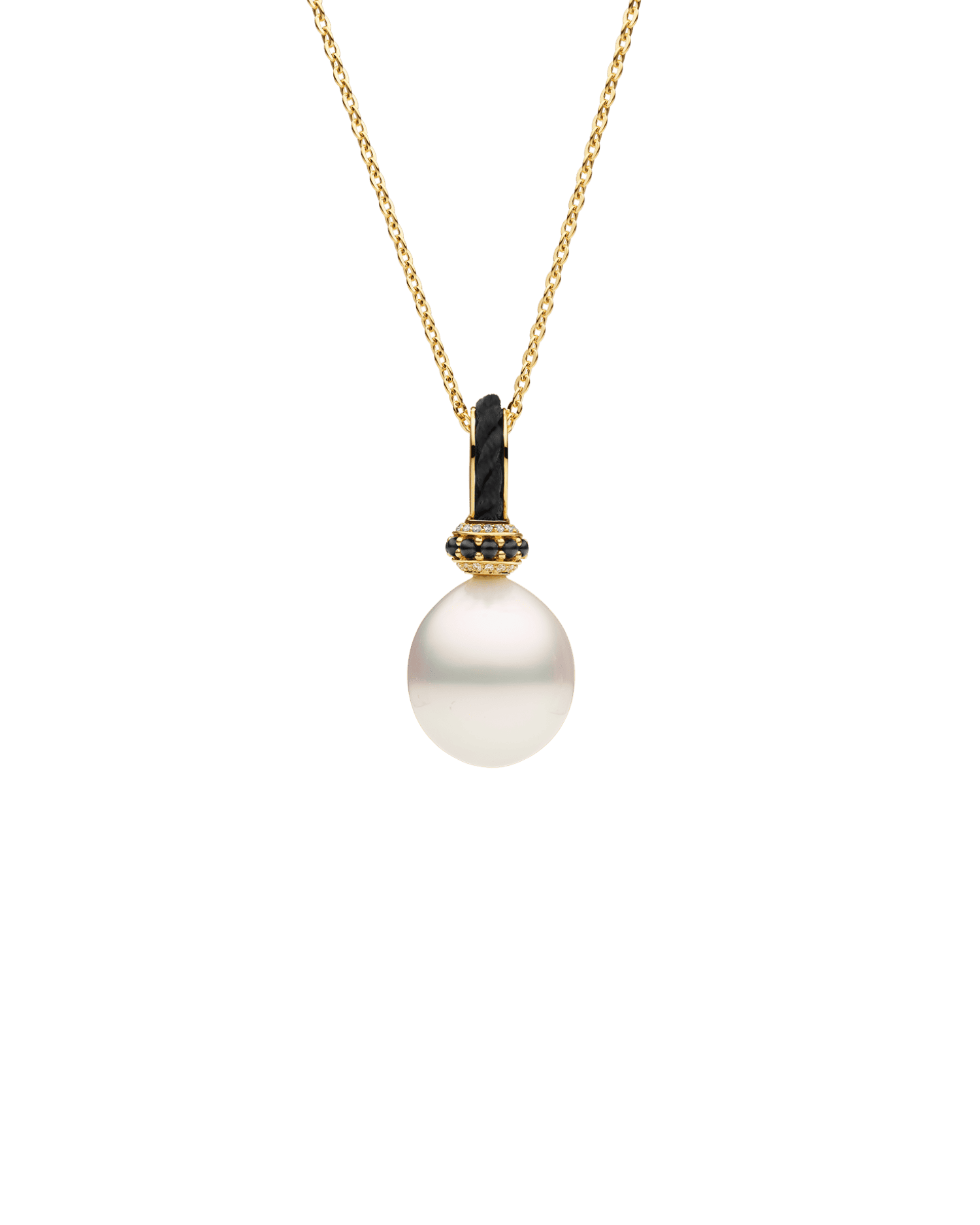 Dive Thimble Pearl Pendant in Yellow Gold D21P10YPD13 1