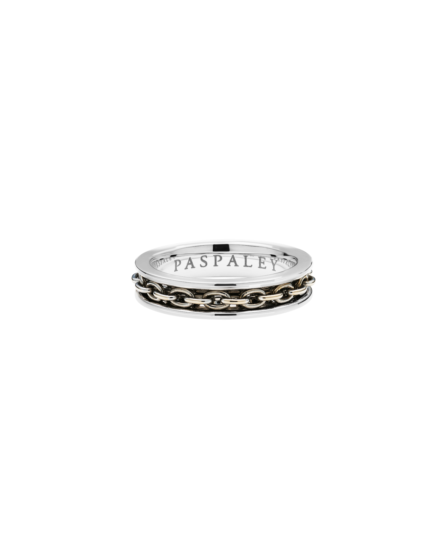 Chain Ring | White Gold with Ruthenium
