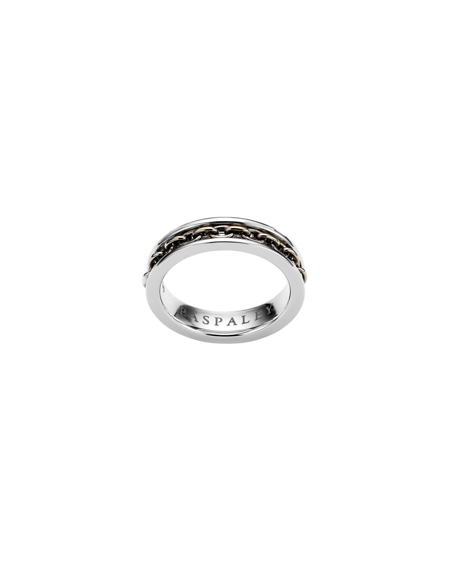 Chain Ring | White Gold with Ruthenium