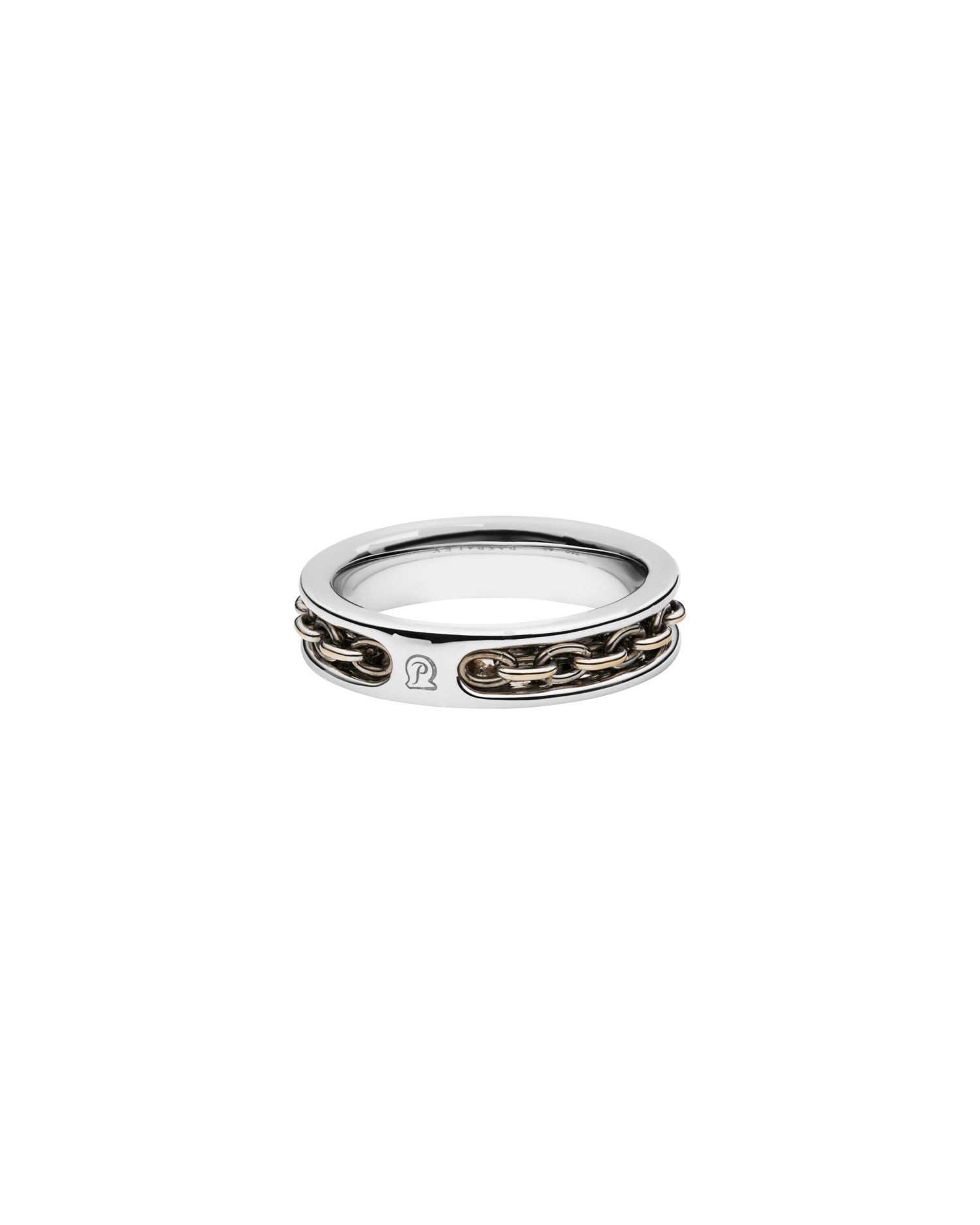 Chain Ring | White Gold with Ruthenium