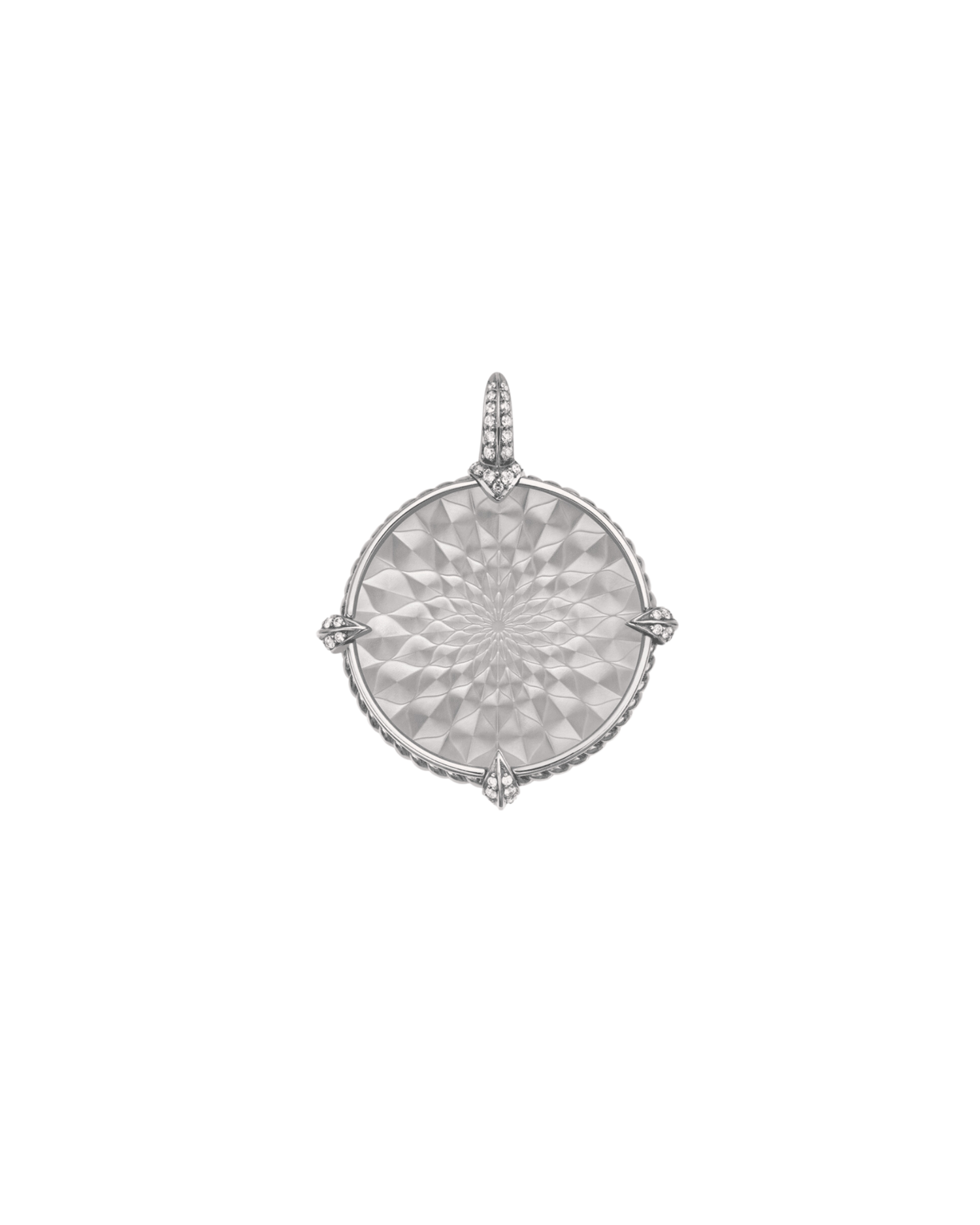 Dolphin Coin Charm | Mother of Pearl, Diamonds, and White Gold 2