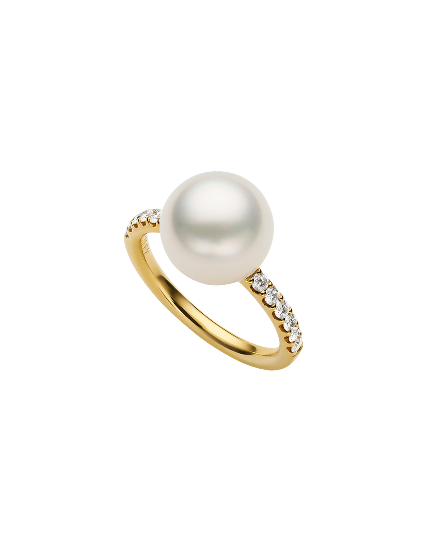 Eternity Pearl Ring in yellow gold DC11R10YPR10 C11R10YPR1052 54 56