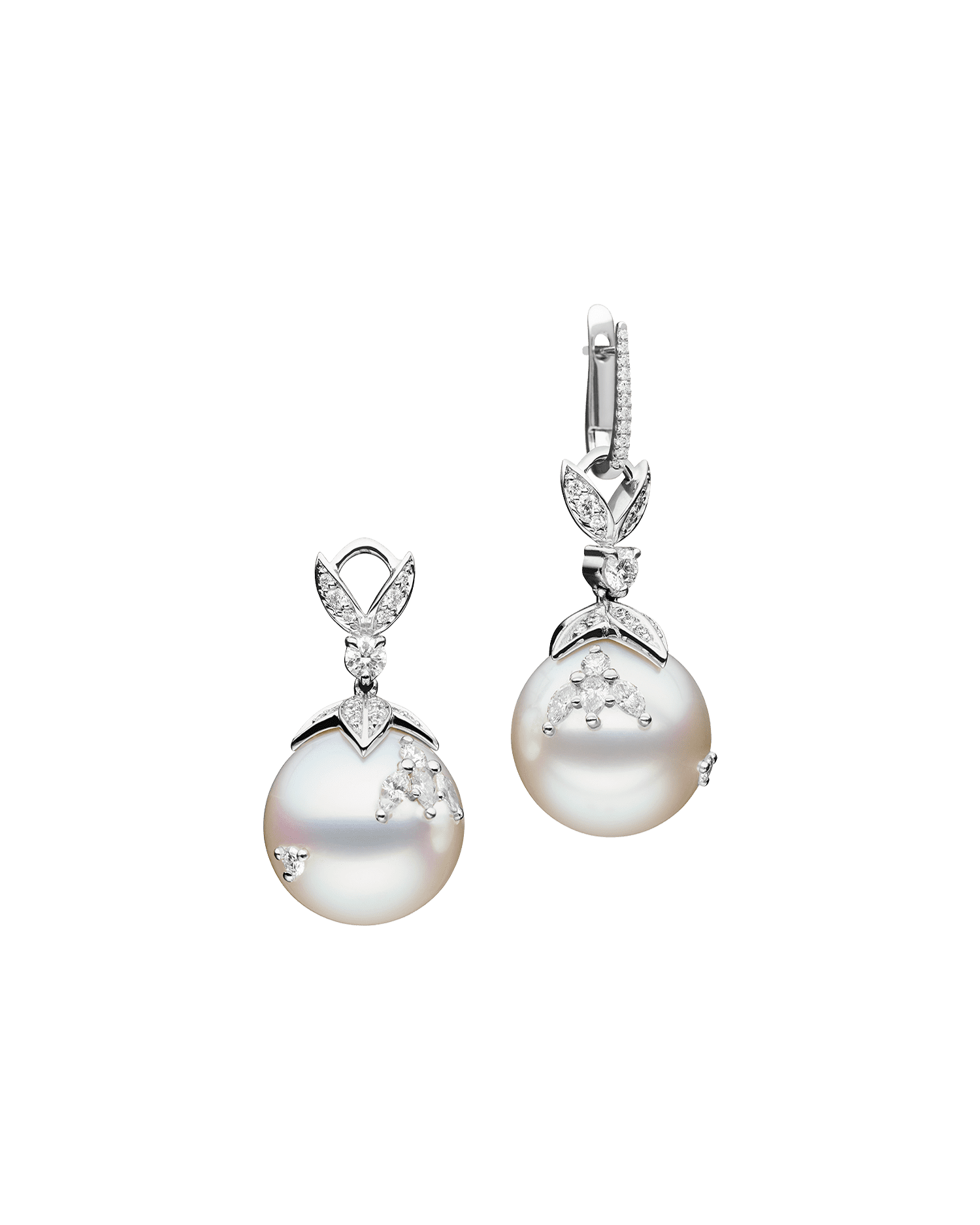 Full Moon Earrings in White Gold DF23AE50E04W