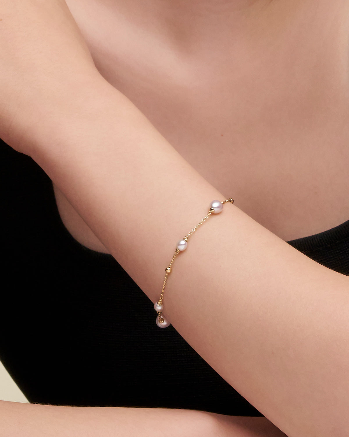 Keshi Pearl Chain Bracelet B20B12YKQ06
