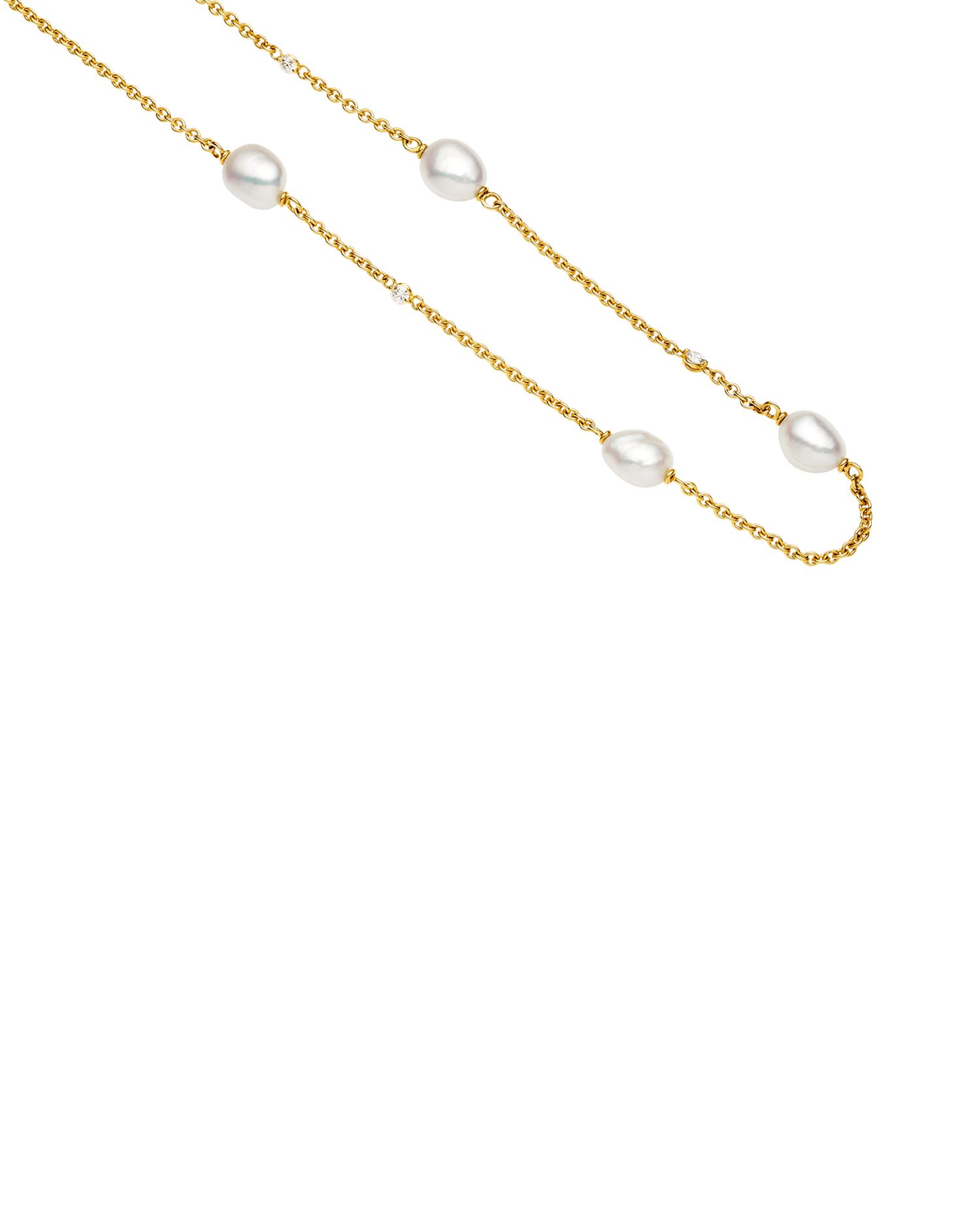 Keshi Pearl Short Chain Necklace in Yellow Gold X17C11YKQ05 2