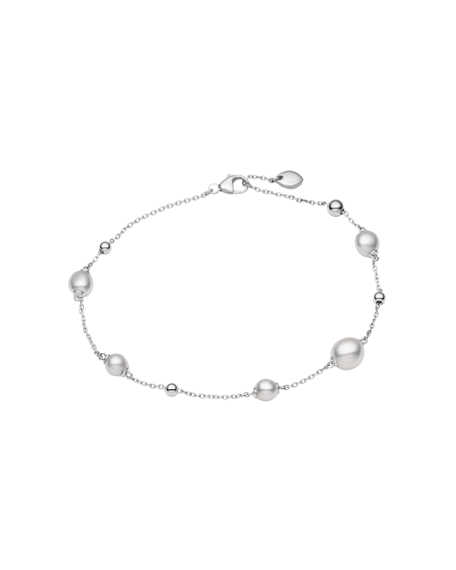 Keshi Pearl Chain Bracelet | 4-6mm Keshi Pearls and White Gold 1