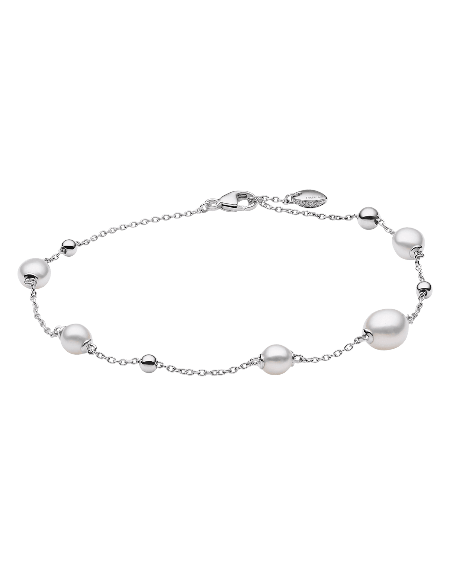 Keshi Pearl Chain Bracelet | 4-6mm Keshi Pearls and White Gold 2