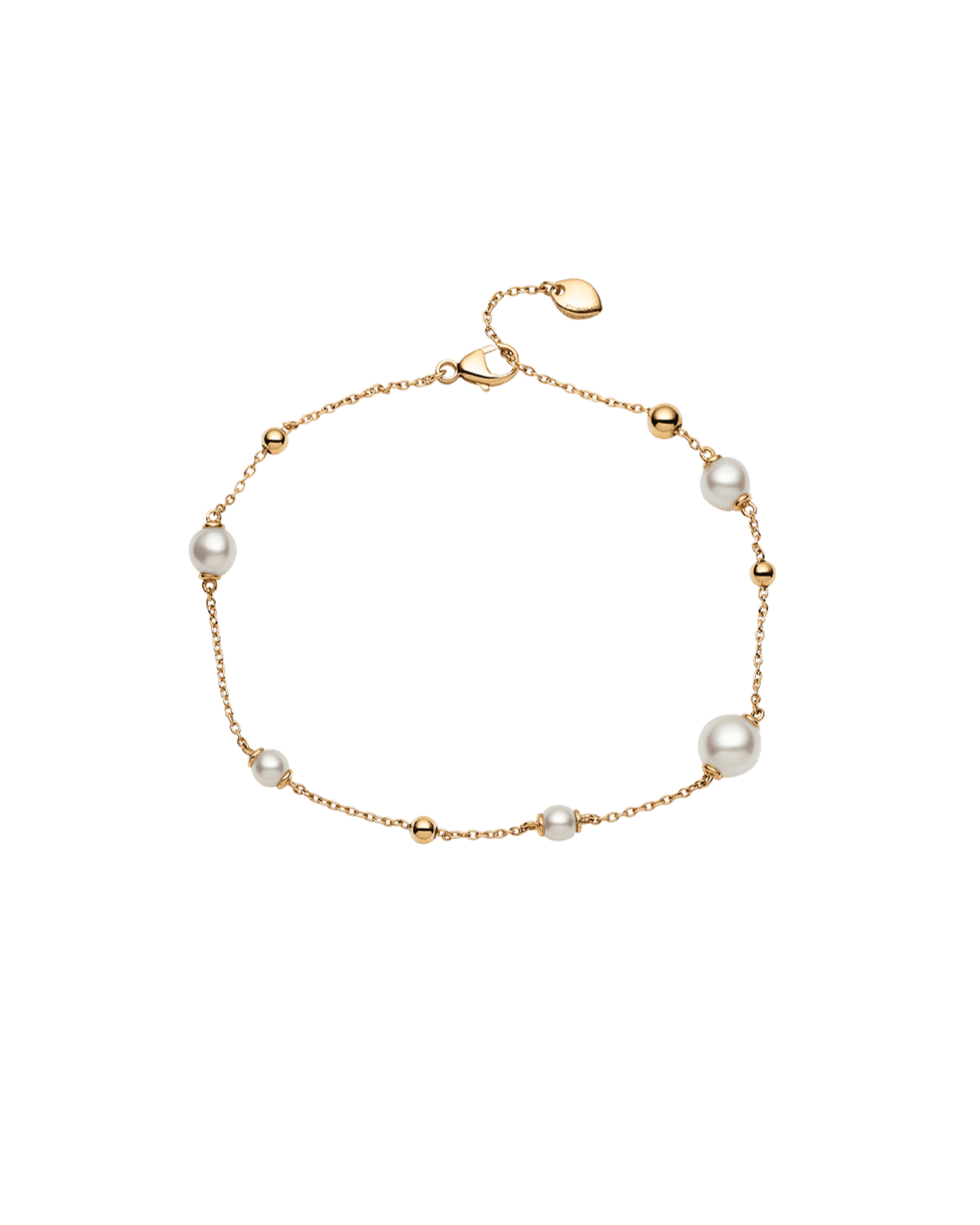 Keshi Pearl Chain Bracelet | 4-6mm Keshi Pearls and Yellow Gold 1