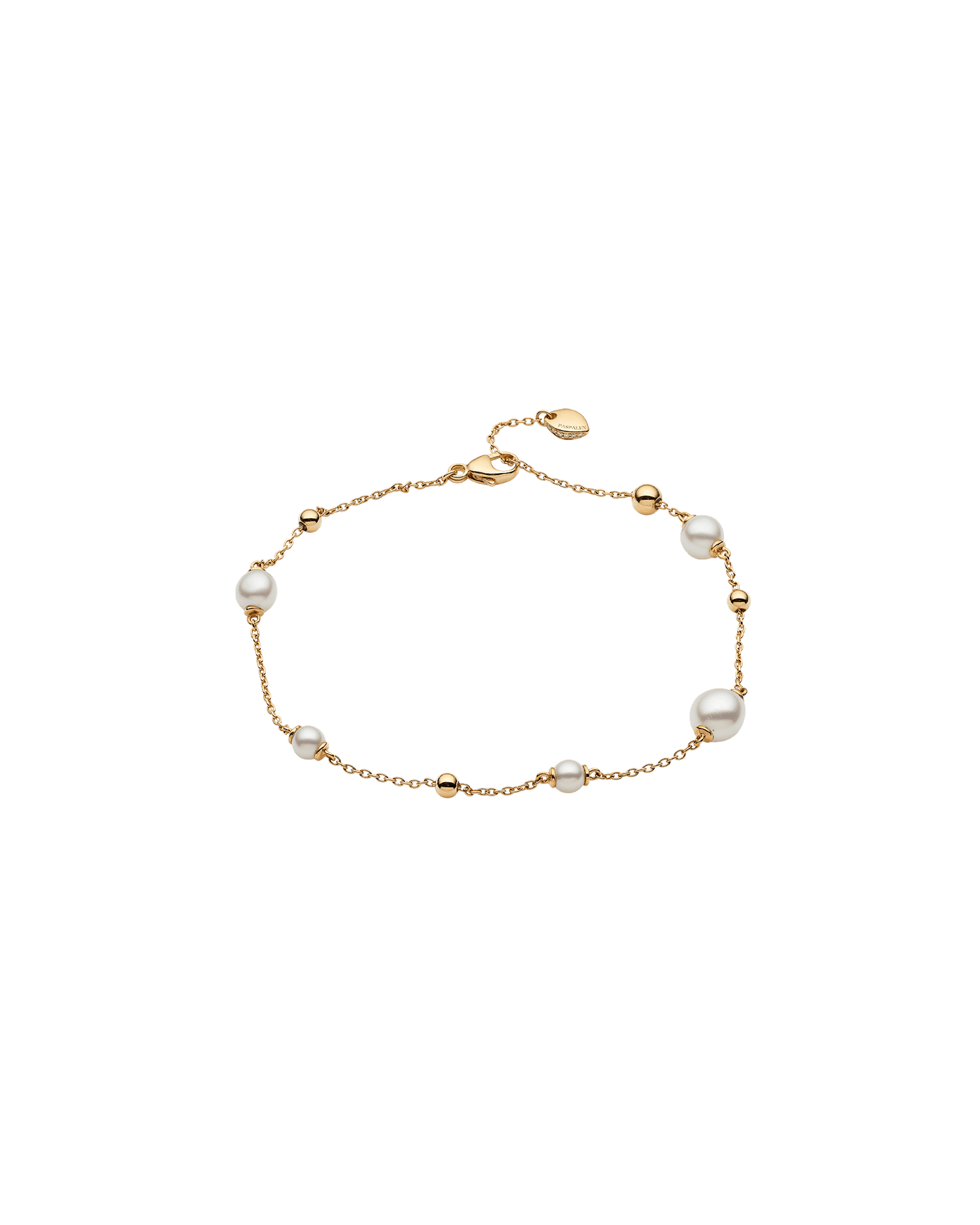 Keshi Pearl Chain Bracelet | 4-6mm Keshi Pearls and Yellow Gold 3