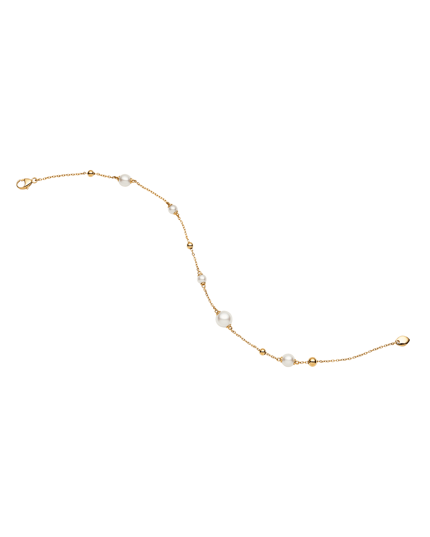 Keshi Pearl Chain Bracelet | 4-6mm Keshi Pearls and Yellow Gold 2