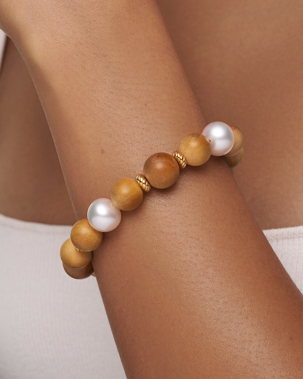 Kimberley Golden Dawn Pearl Bracelet On Body CSRB31SMX
