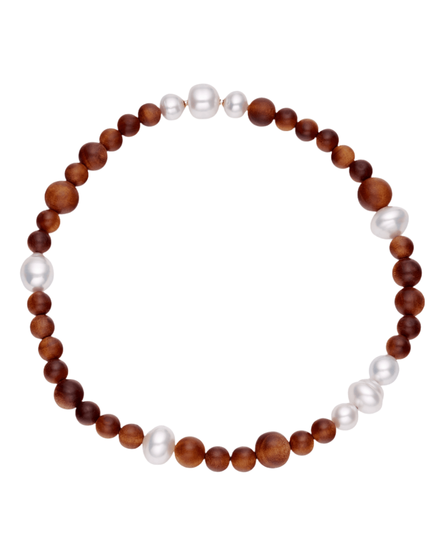 Kimberley Dusk Pearl Choker Necklace | 10-14mm Pearls and Sandalwood