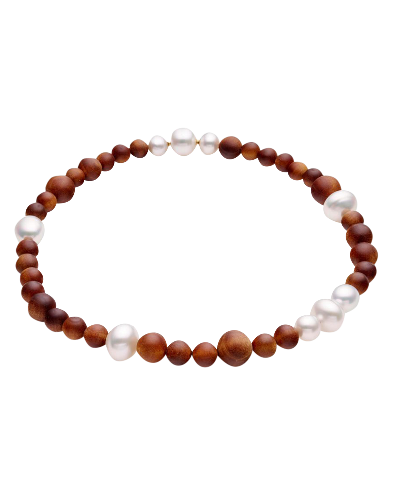 Kimberley Dusk Pearl Choker Necklace | 10-14mm Pearls and Sandalwood