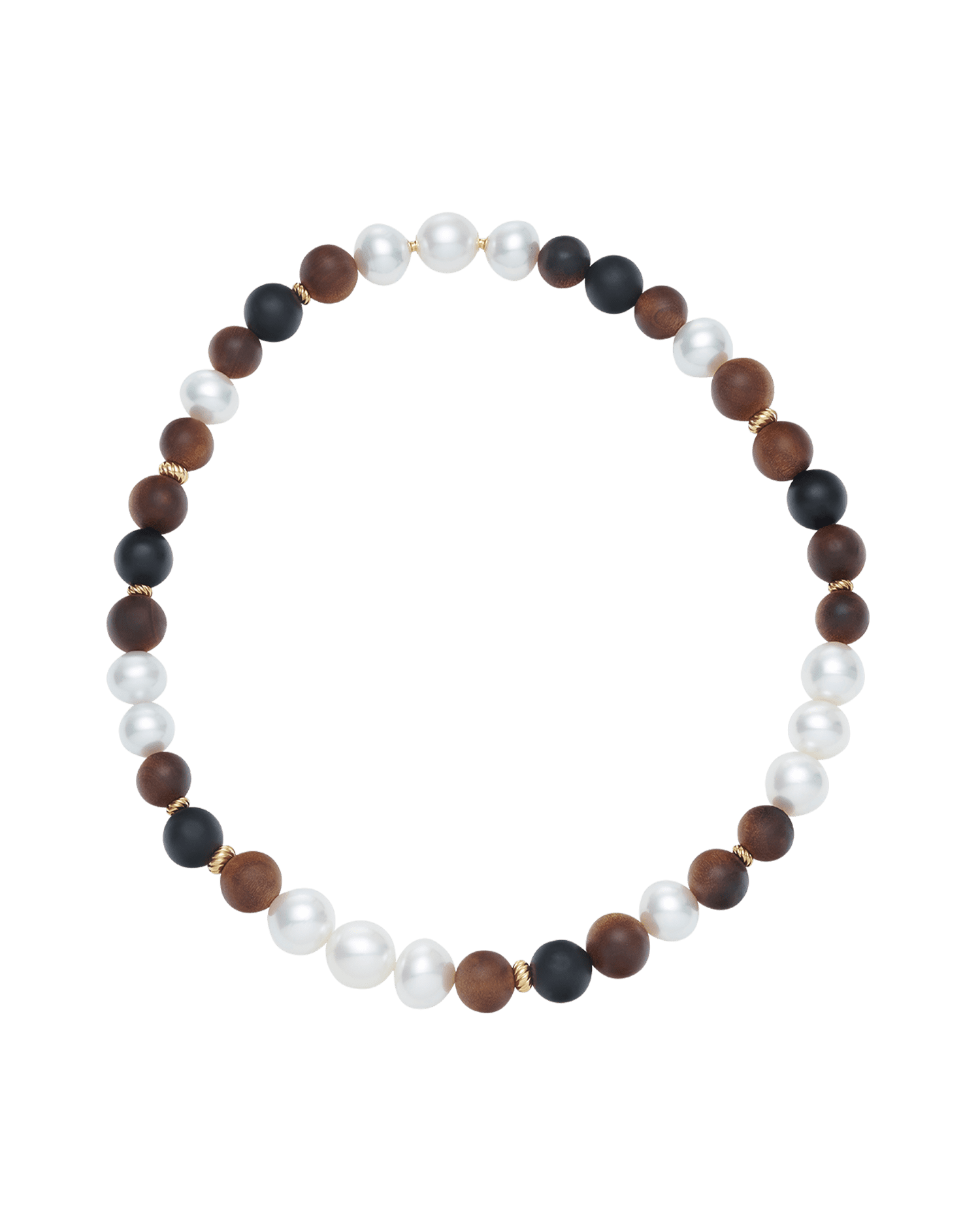 Kimberley Golden Dusk Pearl Choker Necklace | 10-14mm Pearls, Sandalwood, and Yellow Gold 1