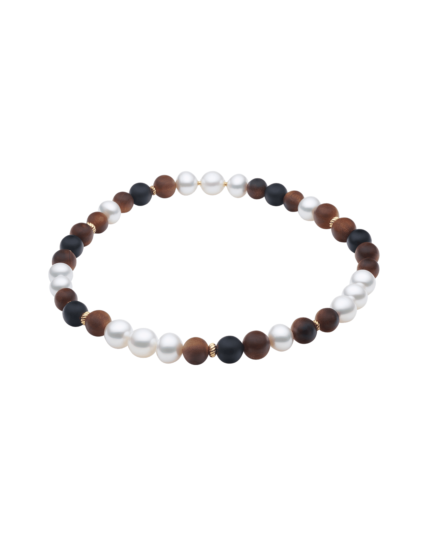 Kimberley Golden Dusk Pearl Choker Necklace | 10-14mm Pearls, Sandalwood, and Yellow Gold 2