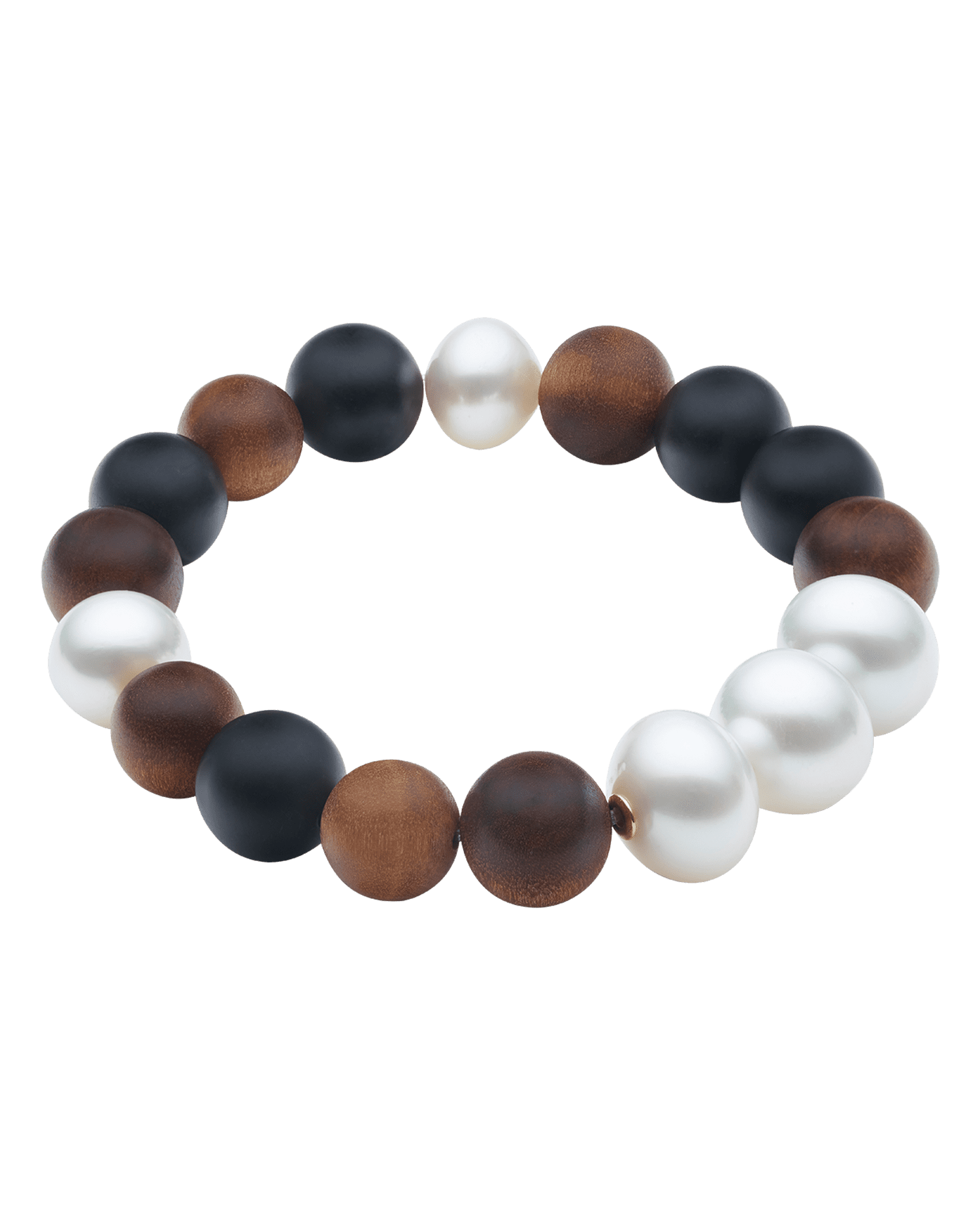 Kimberley Dusk Pearl Bracelet | 11-14mm Pearls and Sandalwood 2