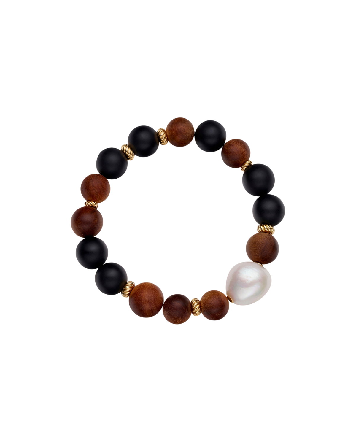 Onyx Kimberley Golden Dusk Single Pearl Bracelet | 14mm Baroque Pearl,