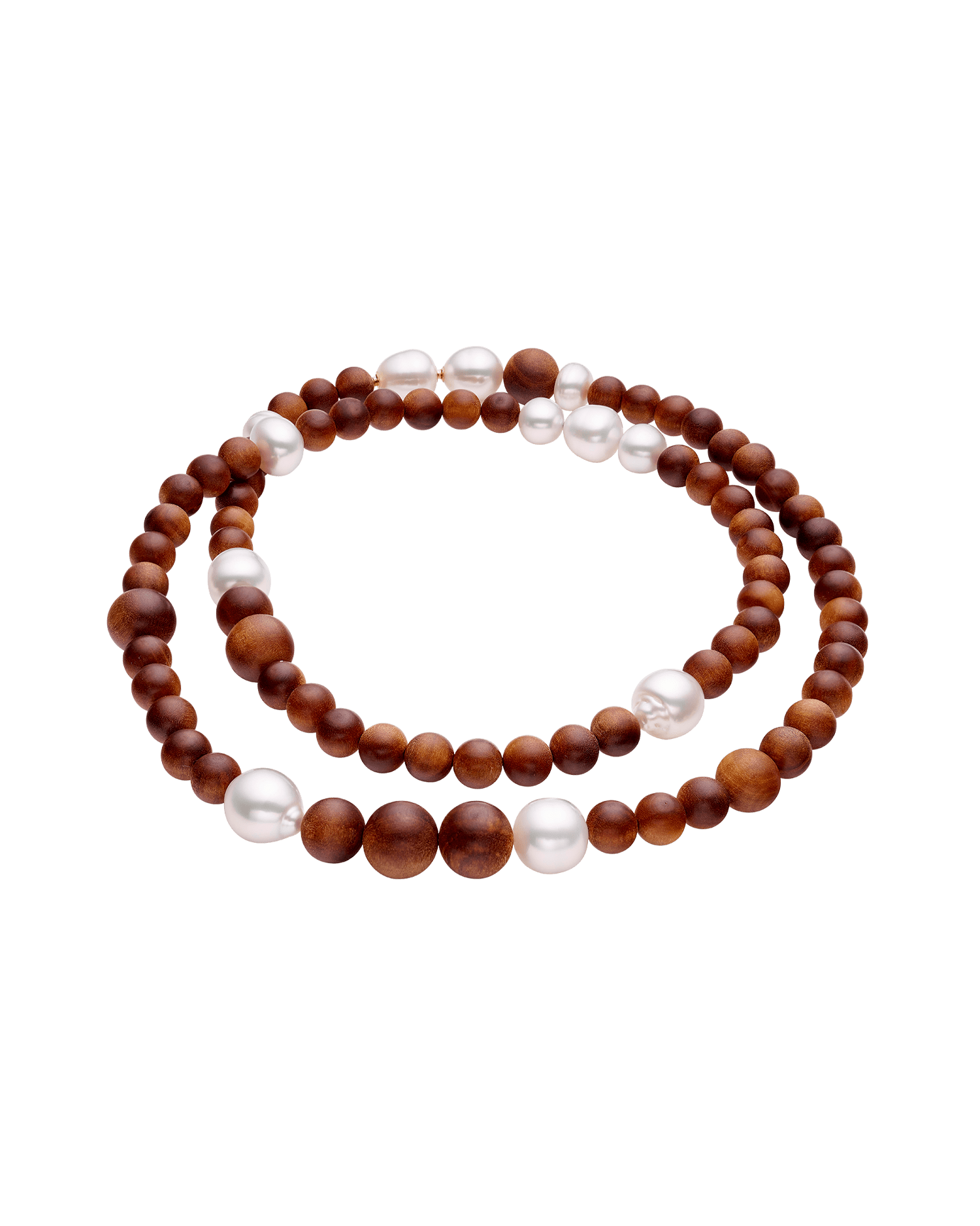 Kimberley Dusk Matinee Pearl Necklace | 10-14mm Pearls and Sandalwood 3
