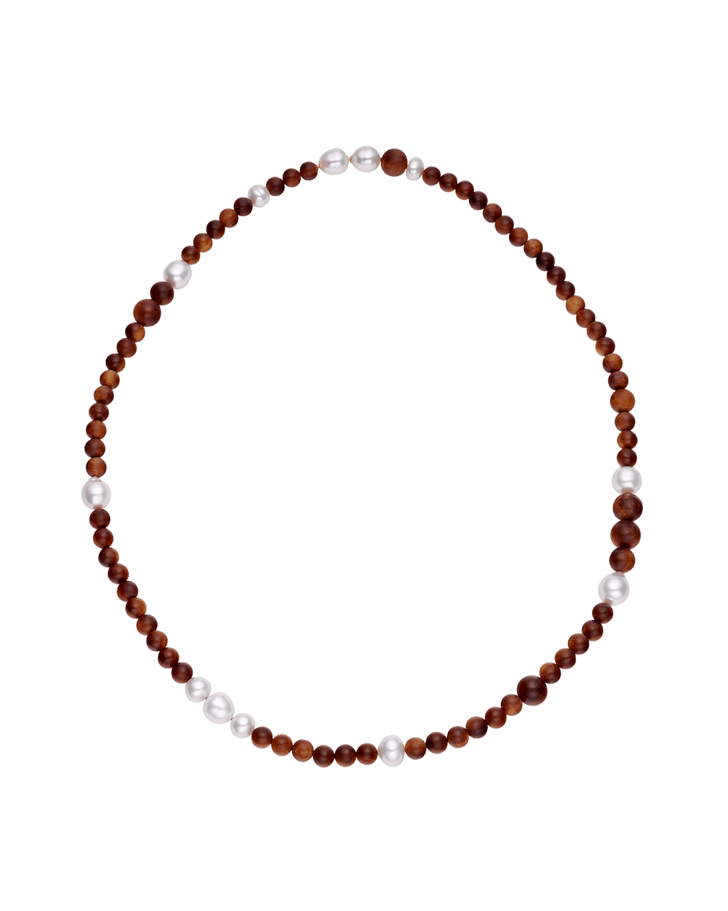 Kimberley Dusk Matinee Pearl Necklace | 10-14mm Pearls and Sandalwood 2