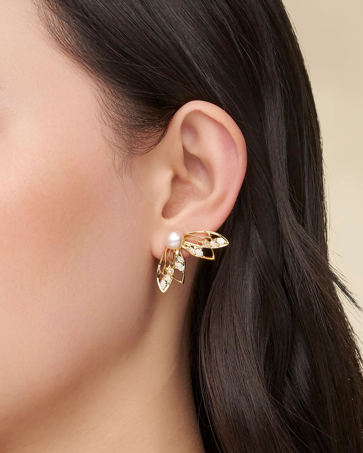 Lacewing Cicada Stud Enhancers YG On Body DG25AE02YKQ08 G25AE02Y C00E40YKQ08