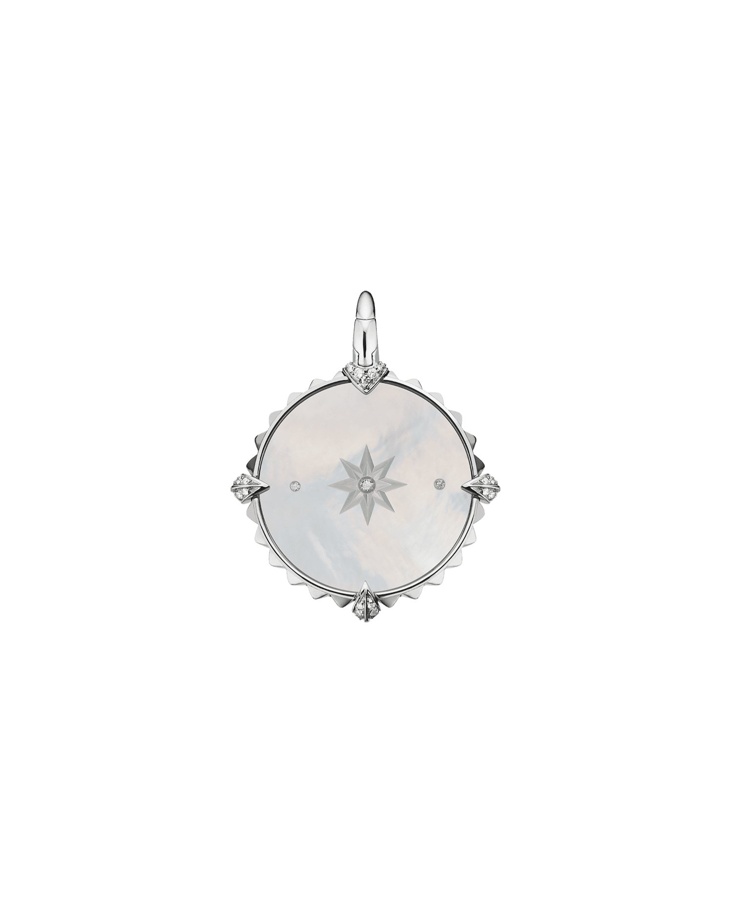 Libra Coin Charm | Mother of Pearl, Diamonds, and White Gold 2