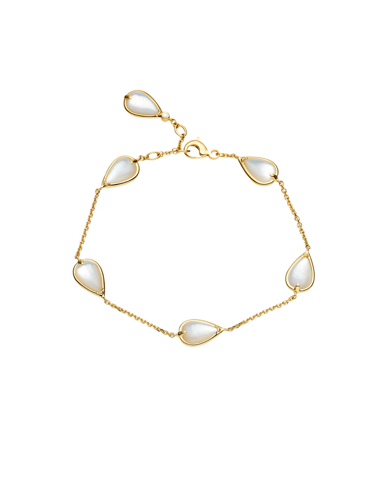 Maxima Chain Bracelet | Mother of Pearl and Yellow Gold 1