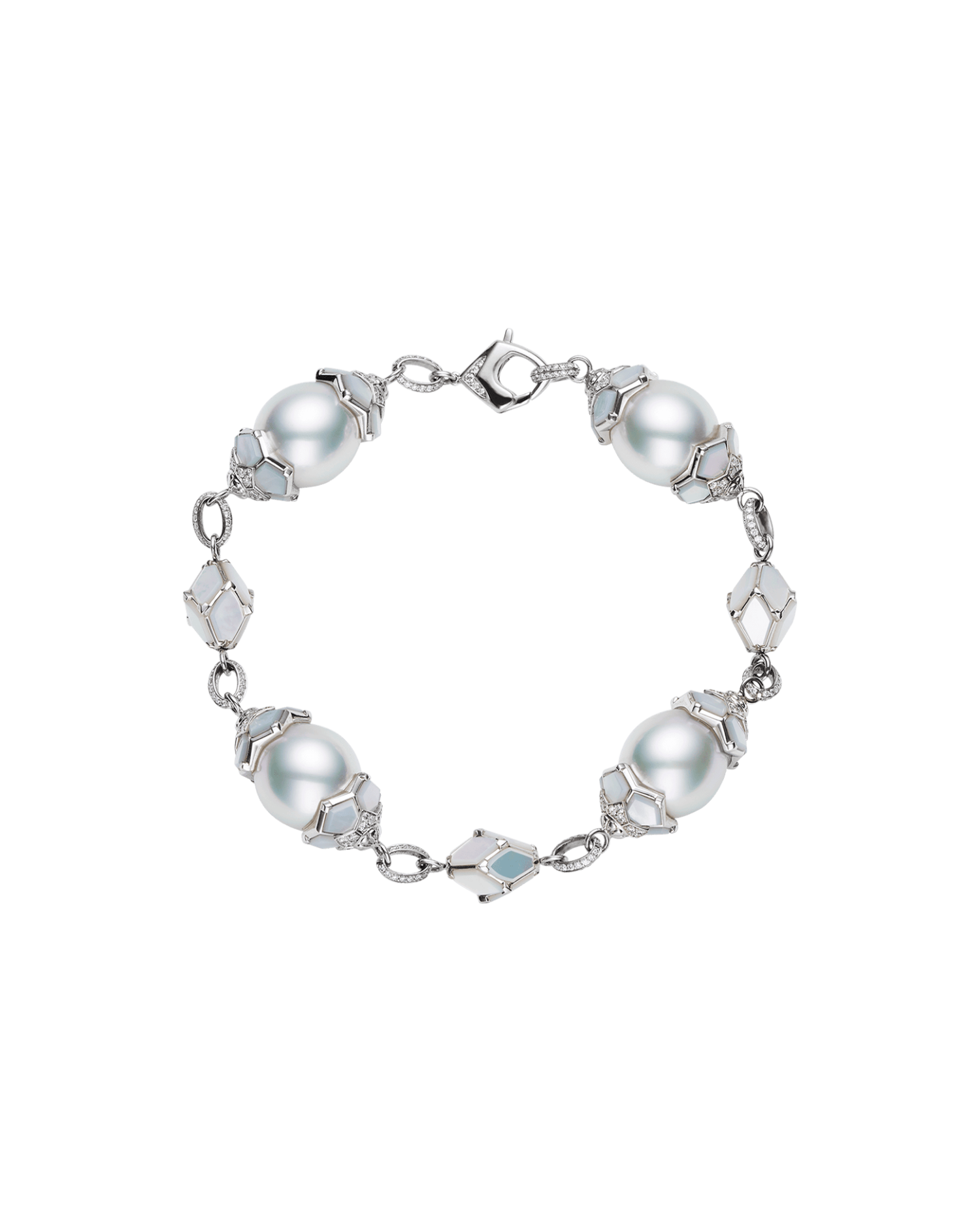 Megisti Pearl Bracelet | Pearl, Diamonds and White Gold 1