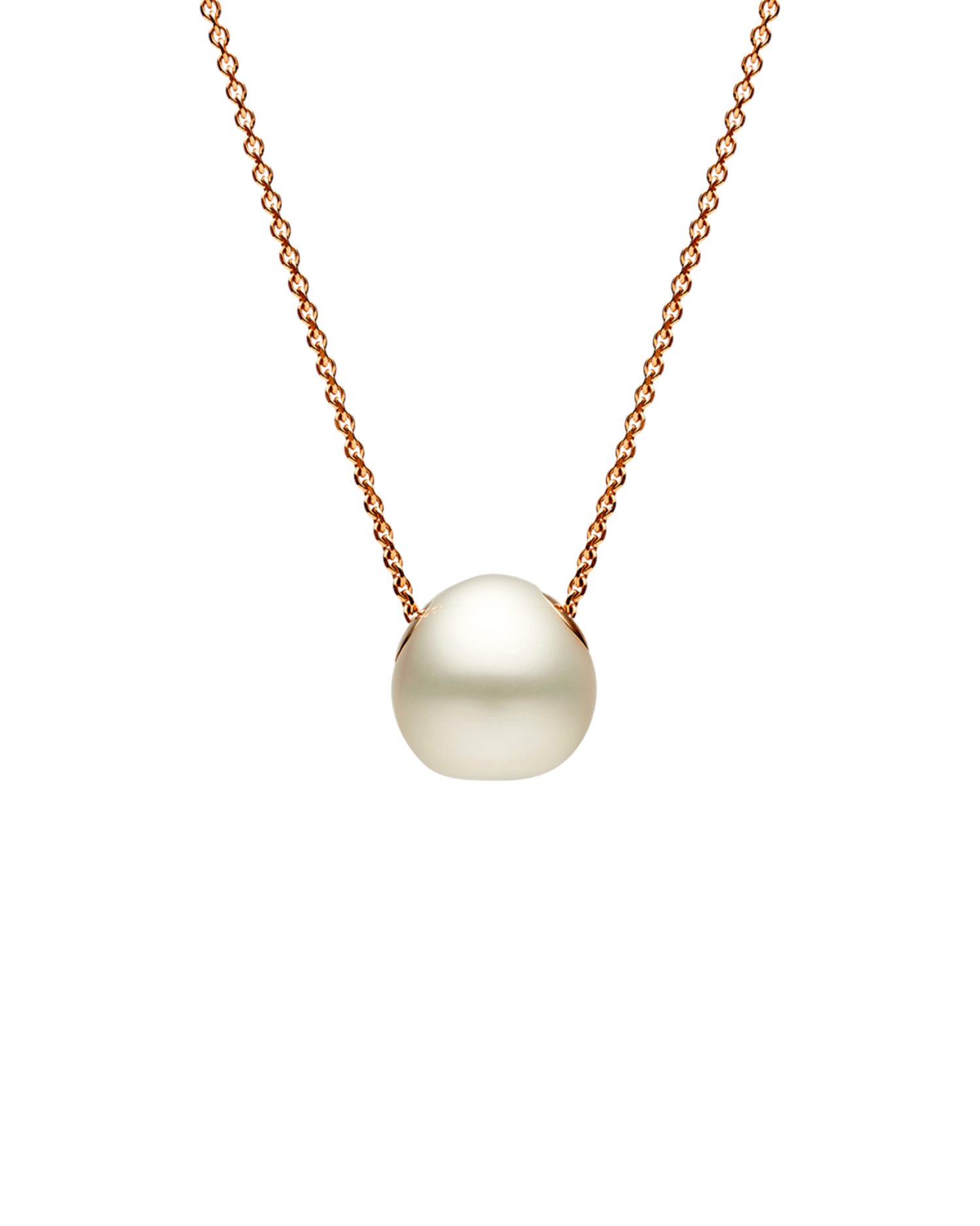 Palais Pearl Necklace | 14mm Triangle Pearl and Rose Gold 1