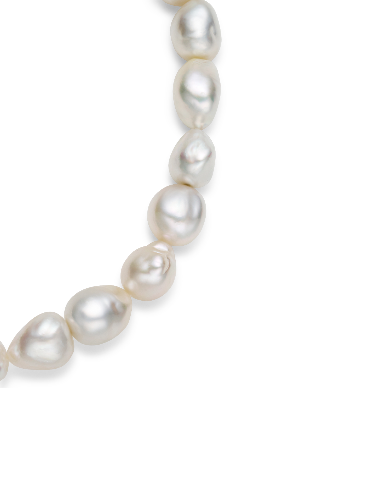 Paspaley Baroque Pearl Strand Necklace | 16-18mm Baroque Pearls and Paspaley Signature Diamond