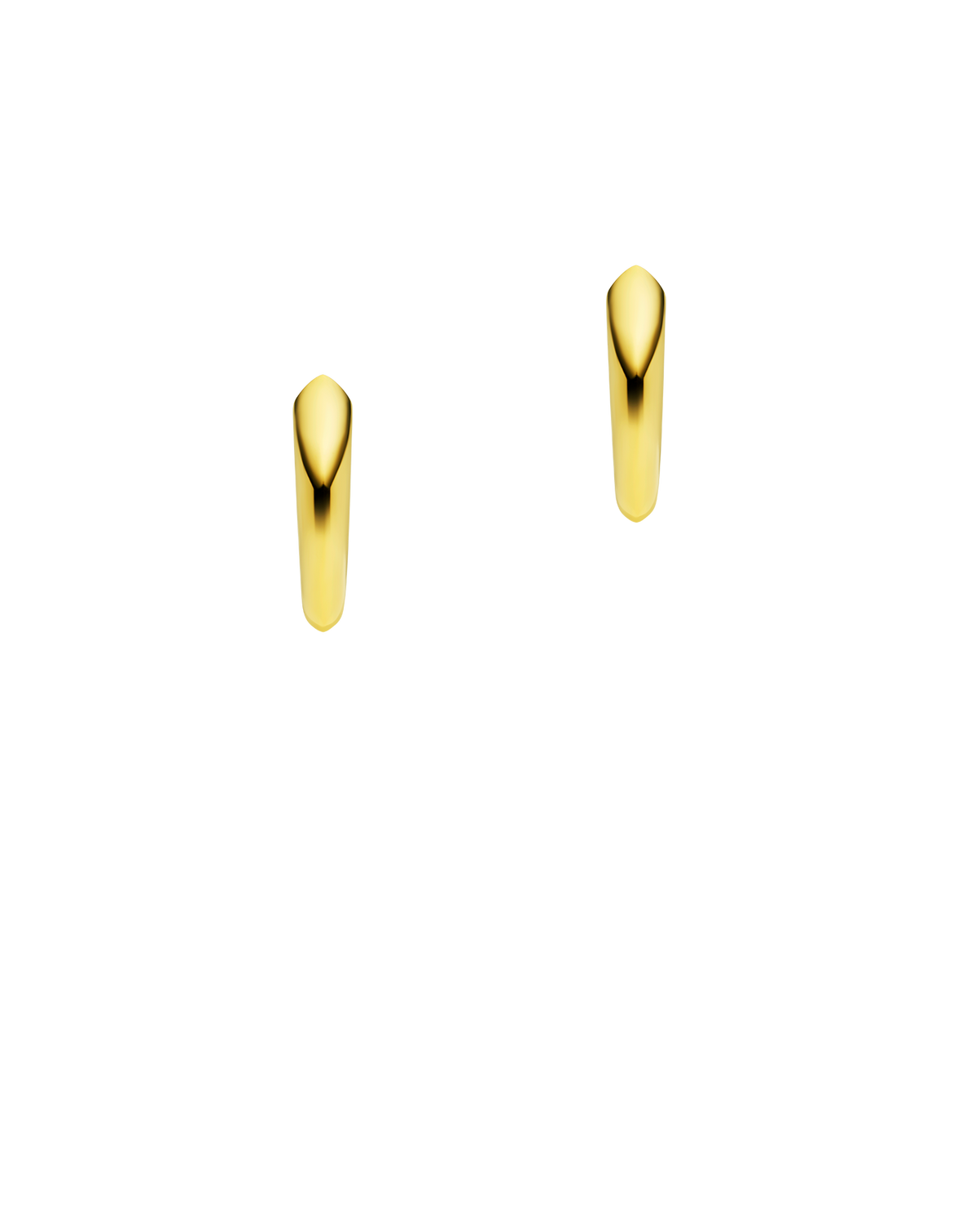 Keel Edge Small Hoop Earrings | Yellow Gold