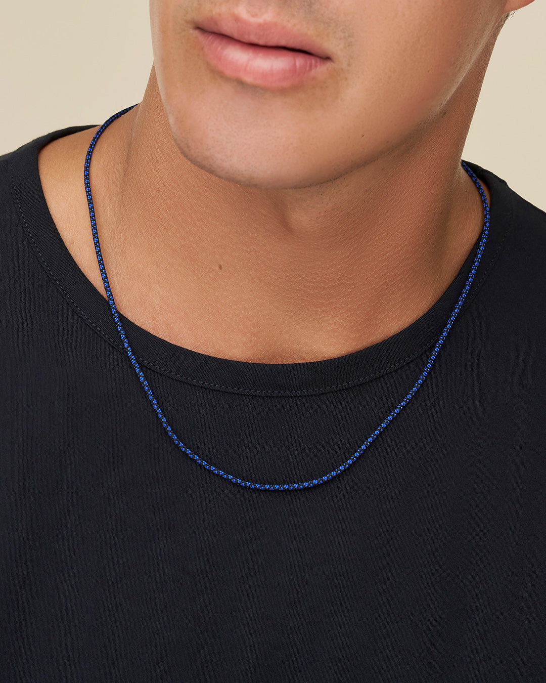 Diver Cord Chain Necklace | Nylon and White Gold