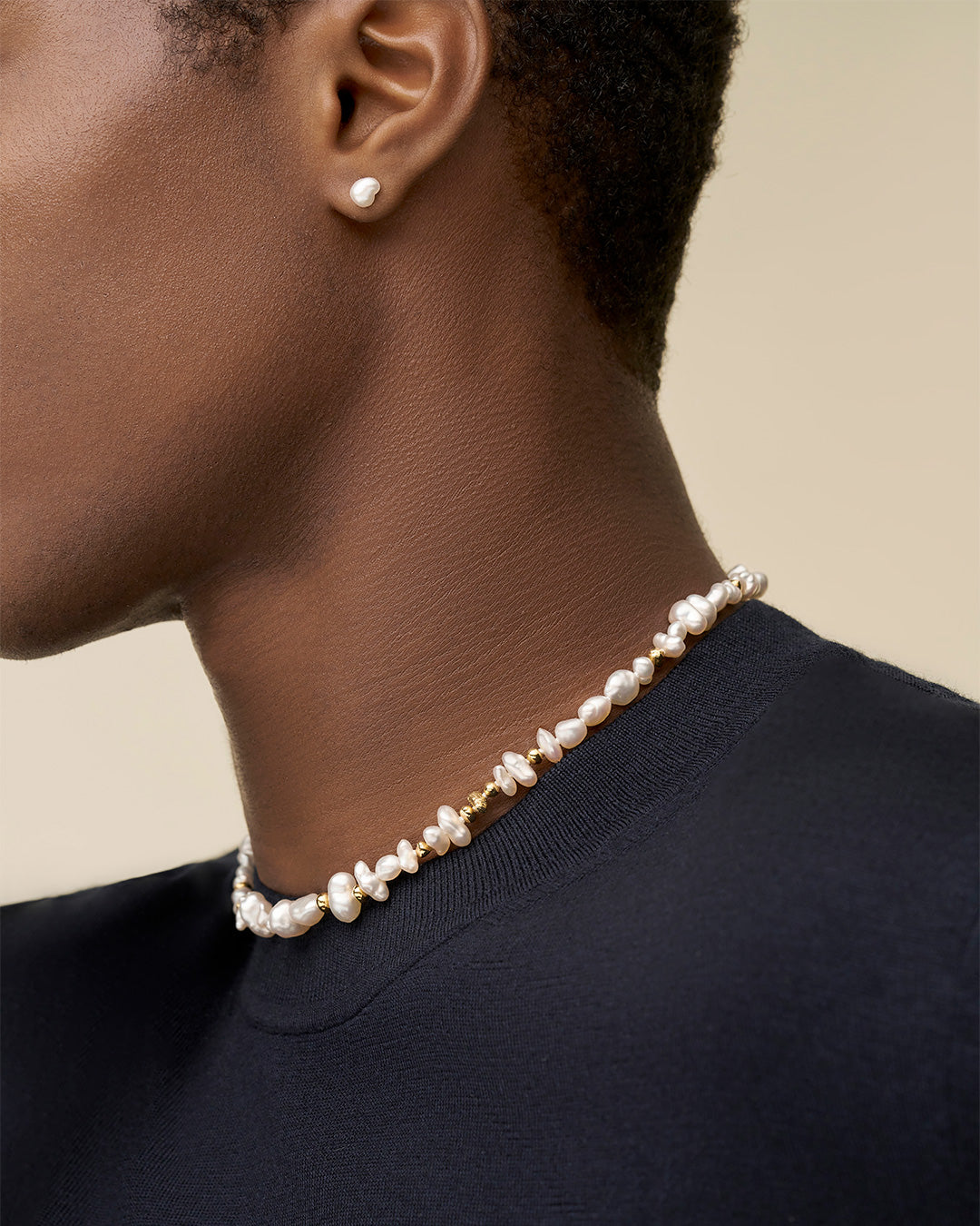 Paspaley Mens Wild Gold Granule Pearl Strand Necklace Sce22kbq02 015
