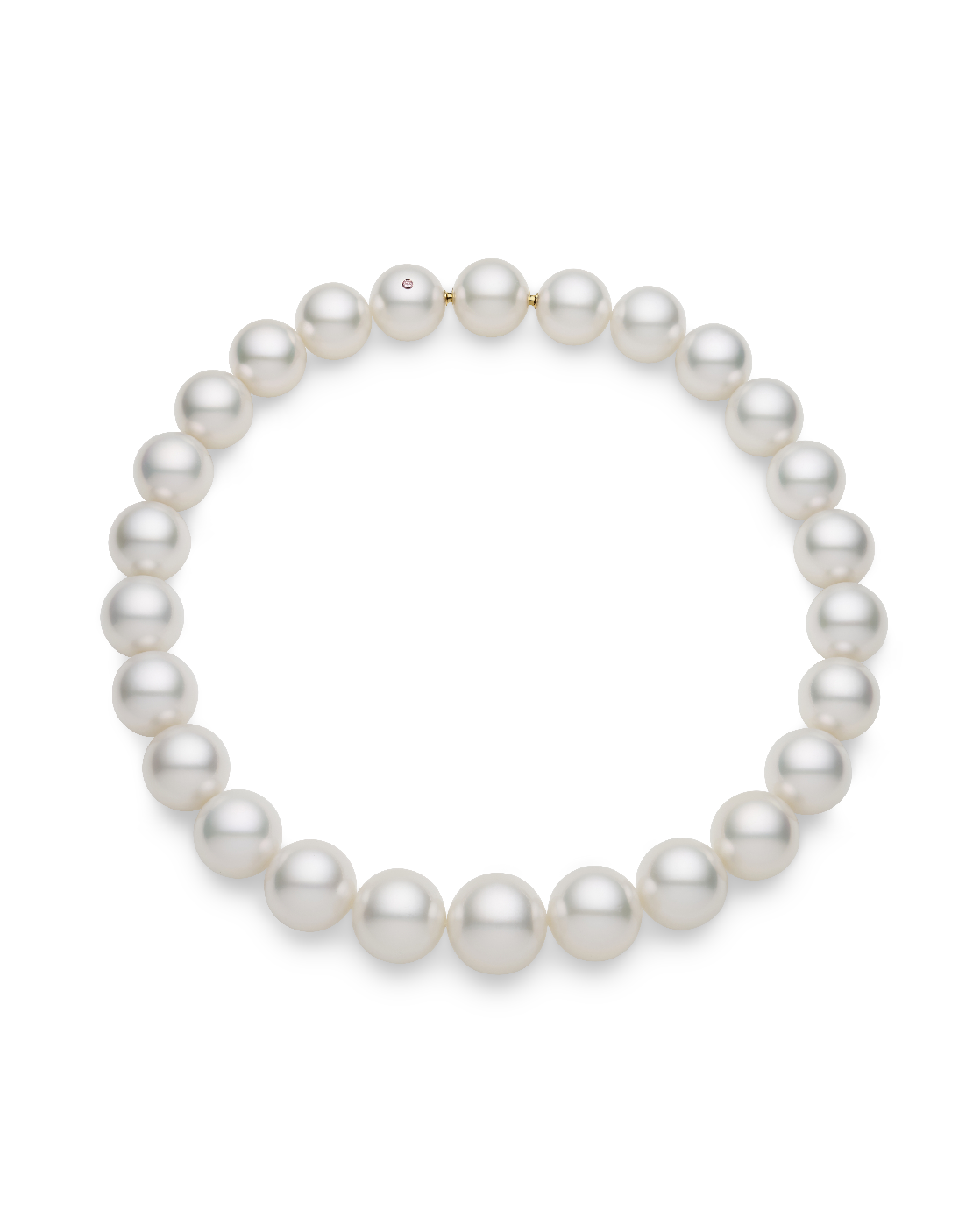 Paspaley Super Strand Pearl Necklace | 17-20mm Round Pearls and Signature Pink Diamond
