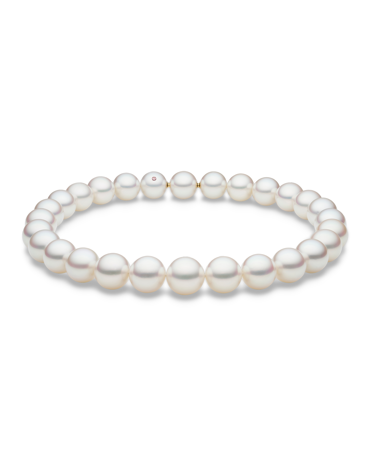 Paspaley Super Strand Pearl Necklace | 15-17mm Round Pearls and Signature Pink Diamond