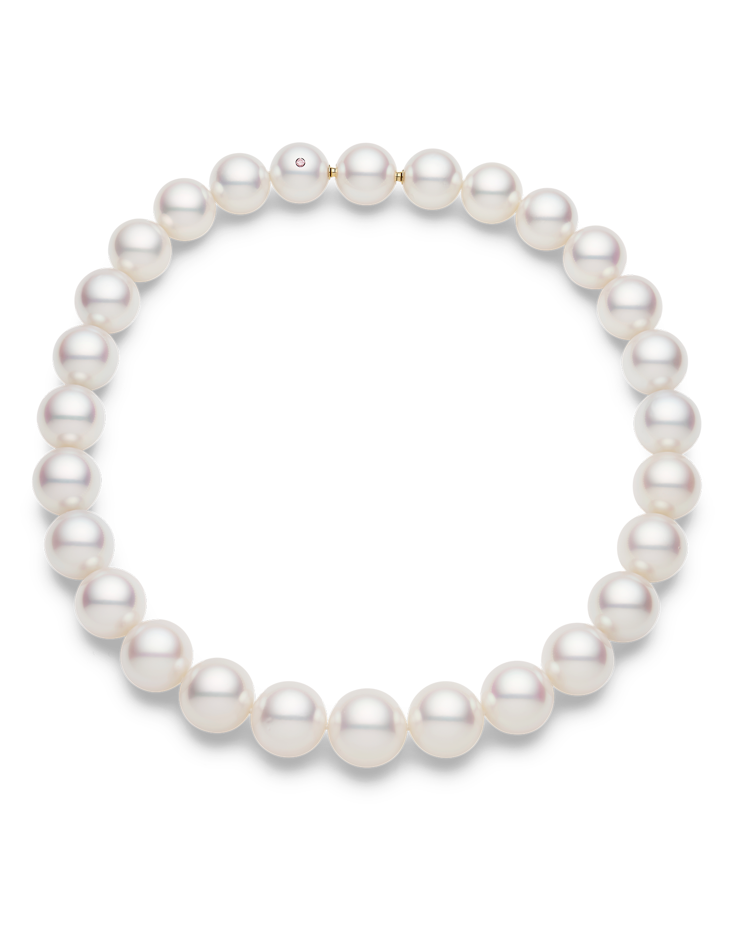 Paspaley Super Strand Pearl Necklace | 15-17mm Round Pearls and Signature Pink Diamond
