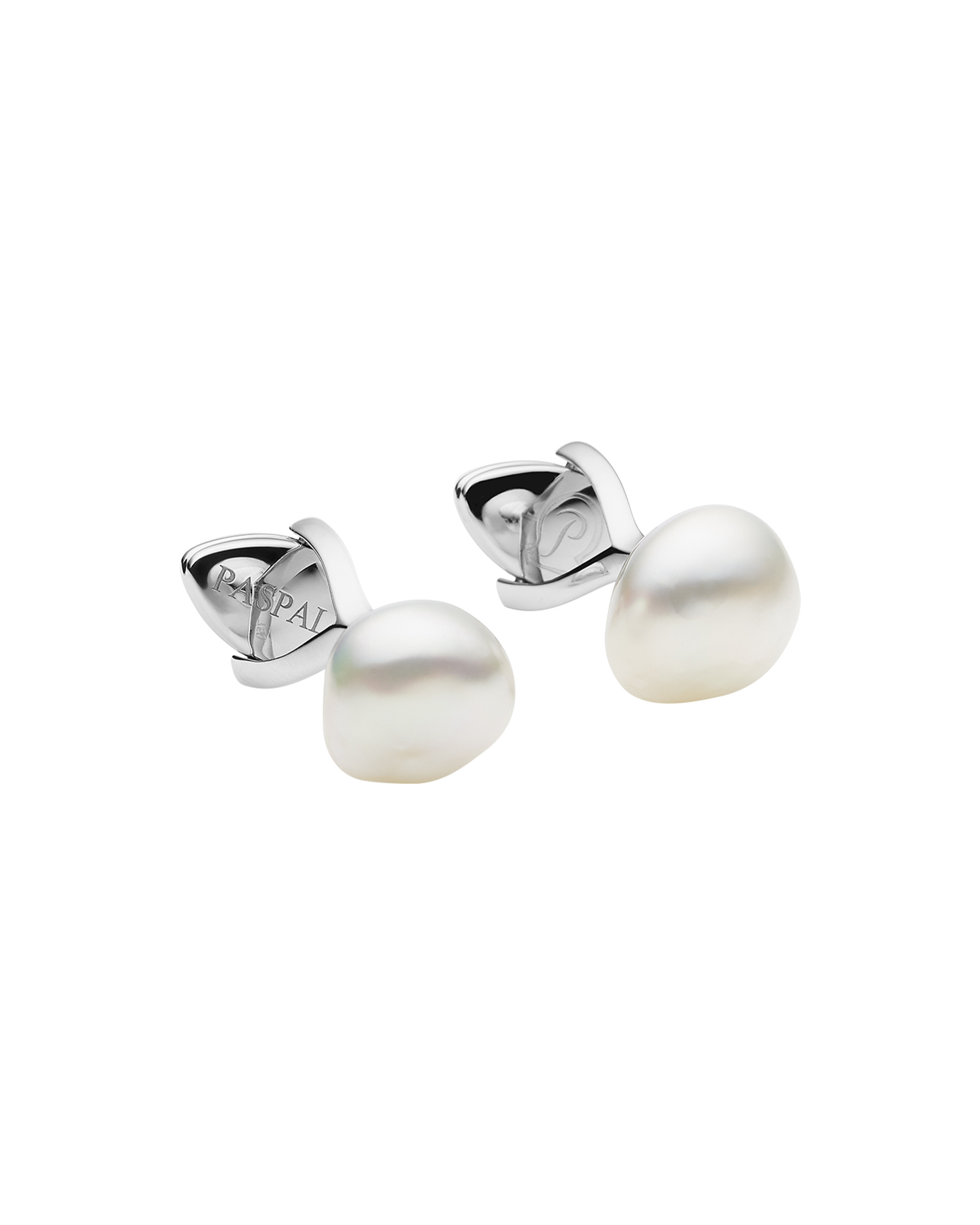 Paspaley Pearl Cufflinks | 11mm Keshi Pearls and White Gold 2